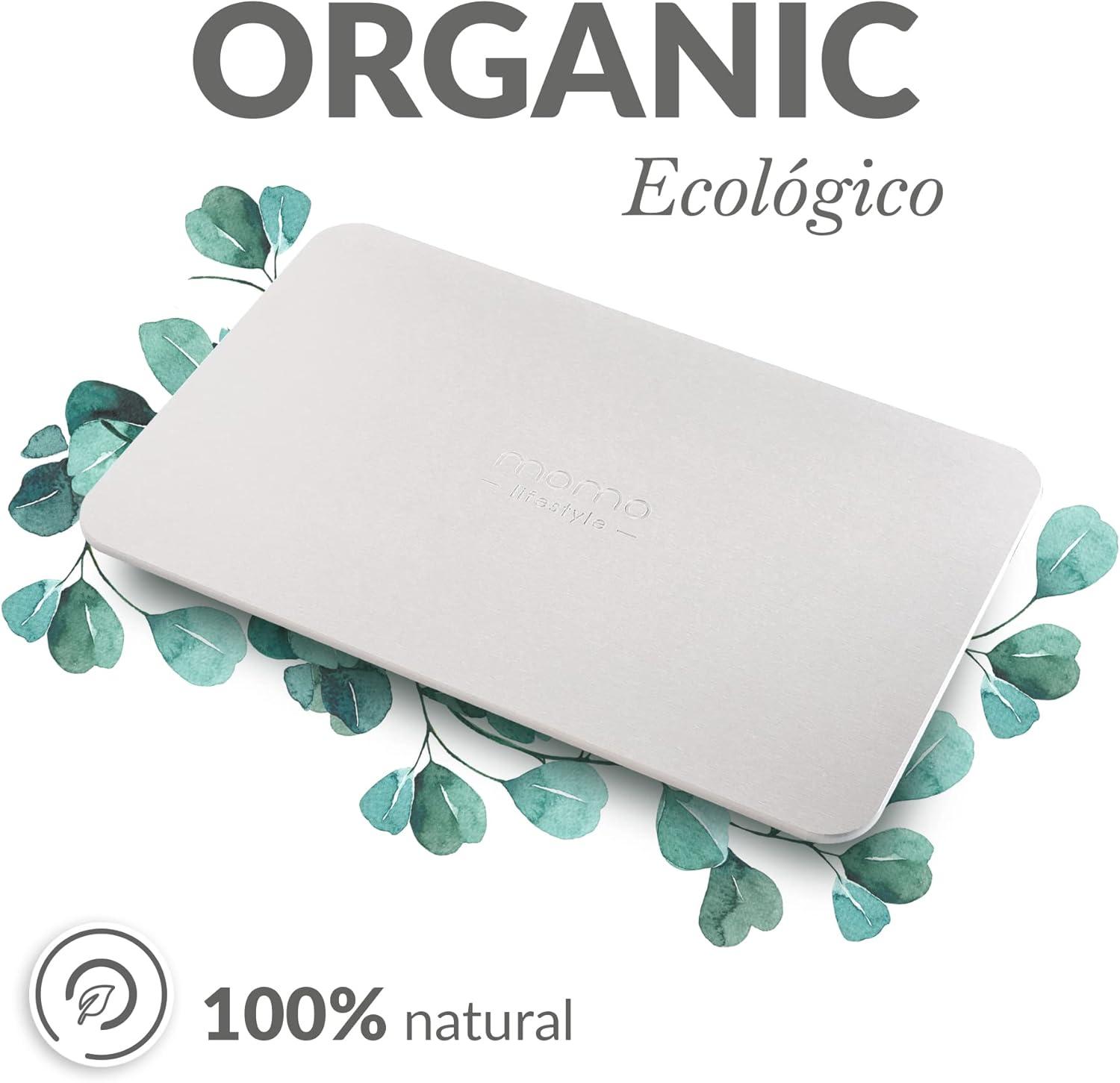 Momo Lifestyle Stone Bath Mat Drytomita 24" X 15" Linen Gray, Diatomaceous Earth, Non-Slip Super Absorbent Quick Drying Shower Mat Bathroom Accessory for Home Spa