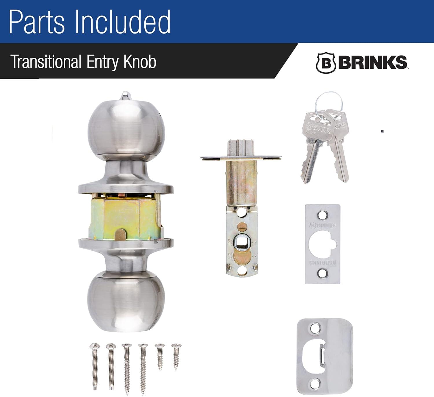 Brinks Raleigh Series Keyed Entry Transitional Ball Knob