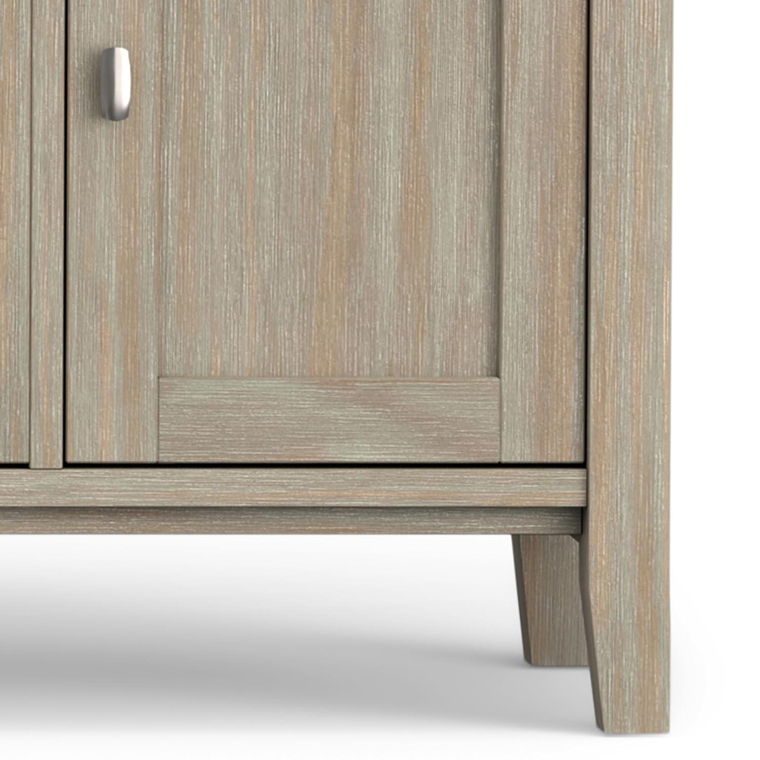 Simpli Home Warm Shaker 72"W Solid Wood TV Stand for TVs up to 80" with 4 Storage Cabinets and 2 Drawers