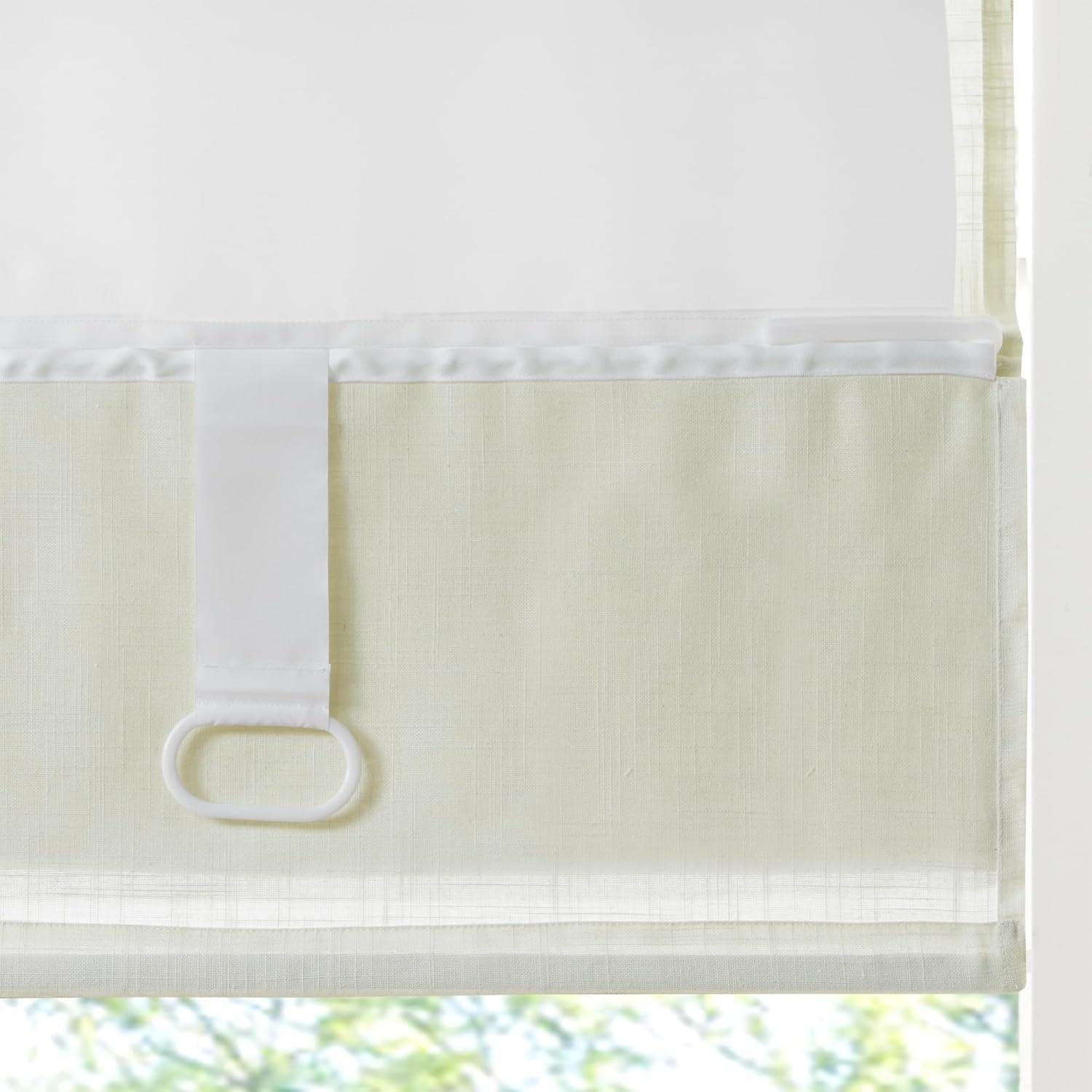 Madison Park Kyler Linen Blend Light Filtering Single Roman Shade