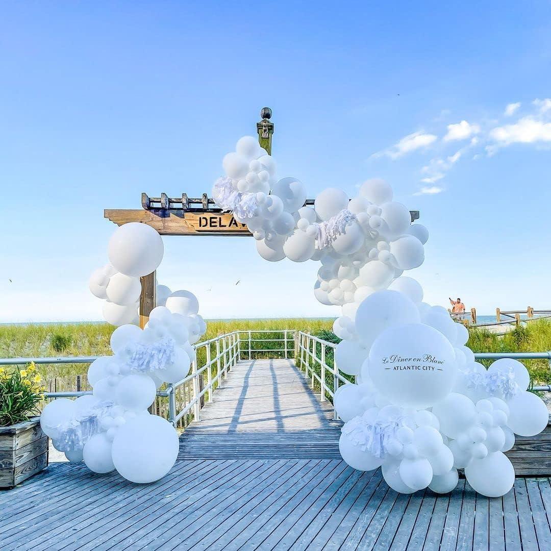 Treasures Gifted White Balloons - 12 Inch Latex Balloons - 100 Pack