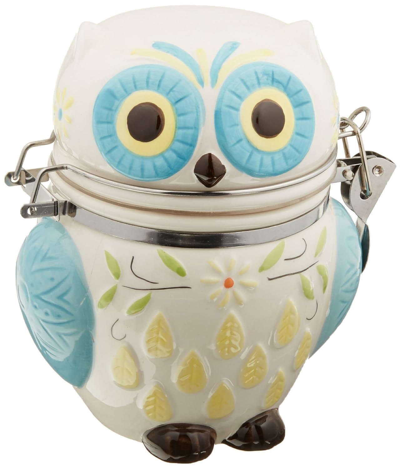 Boston Warehouse Hinged Jar, Pugly Sweater Collection, Hand-painted Earthenware Storage Container C57