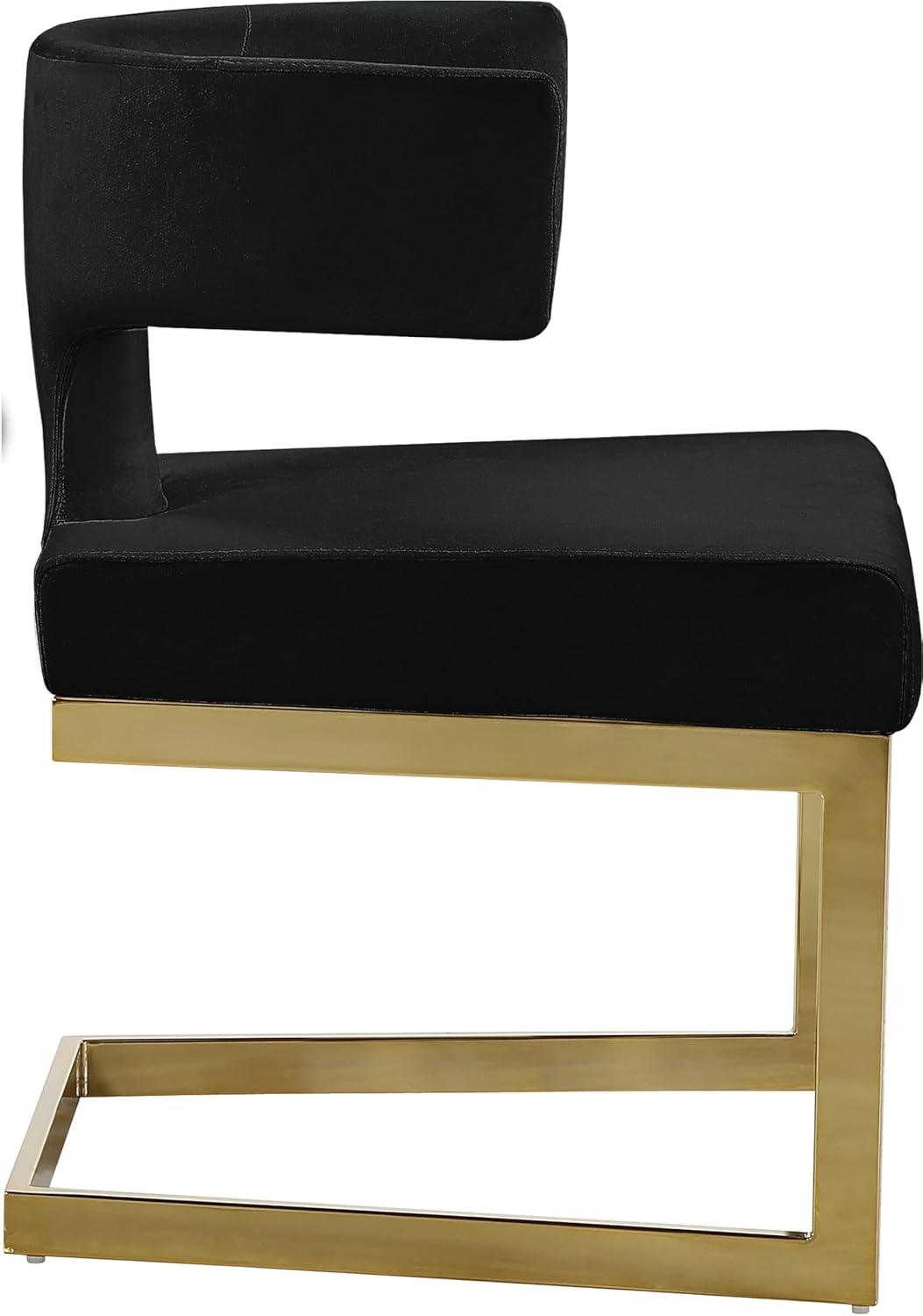 Meridian Furniture Alexandra Black Velvet Dining Chair