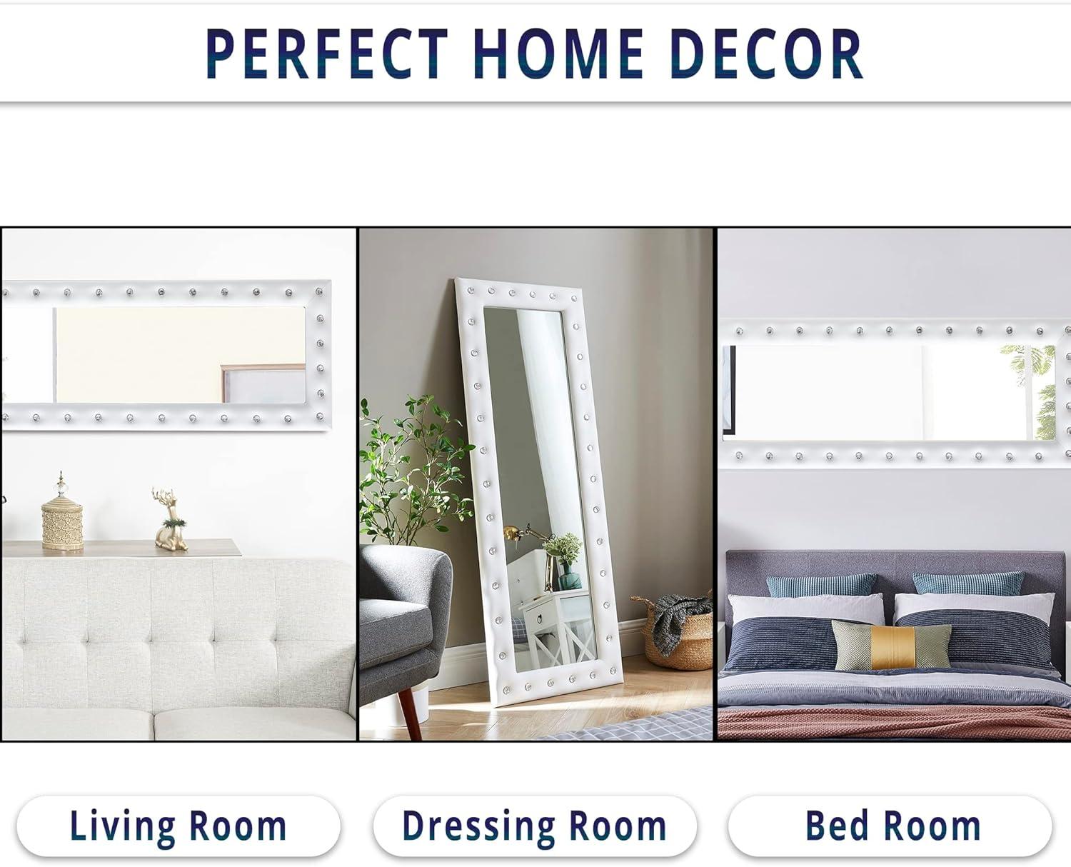 Naomi Home Maisie Modern Aluminum Mirror White