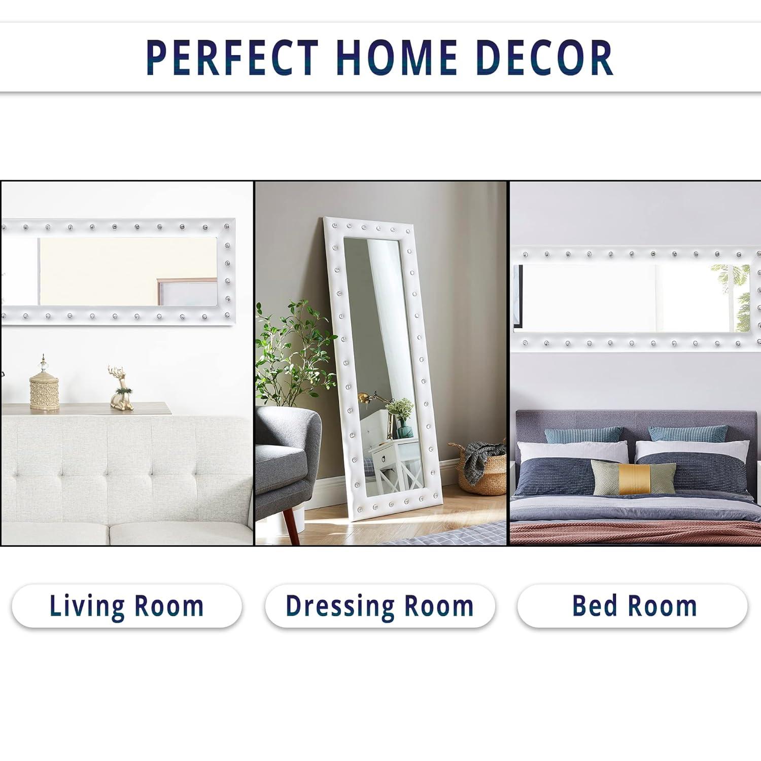 Naomi Home Maisie Modern Aluminum Mirror White