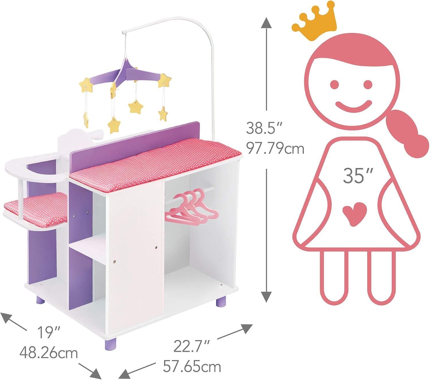 Olivia's Little World - Little Princess 18" Doll Furniture - Baby Changing Station with Storage