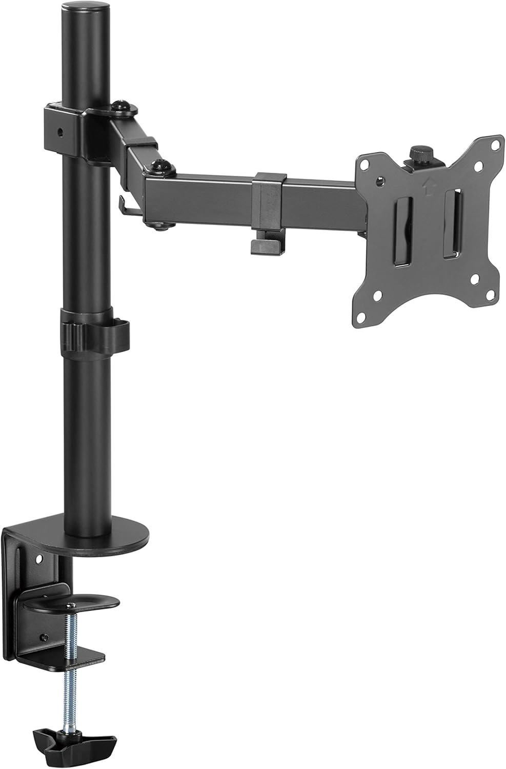 Amer Black Steel Single Monitor Articulating Arm Mount