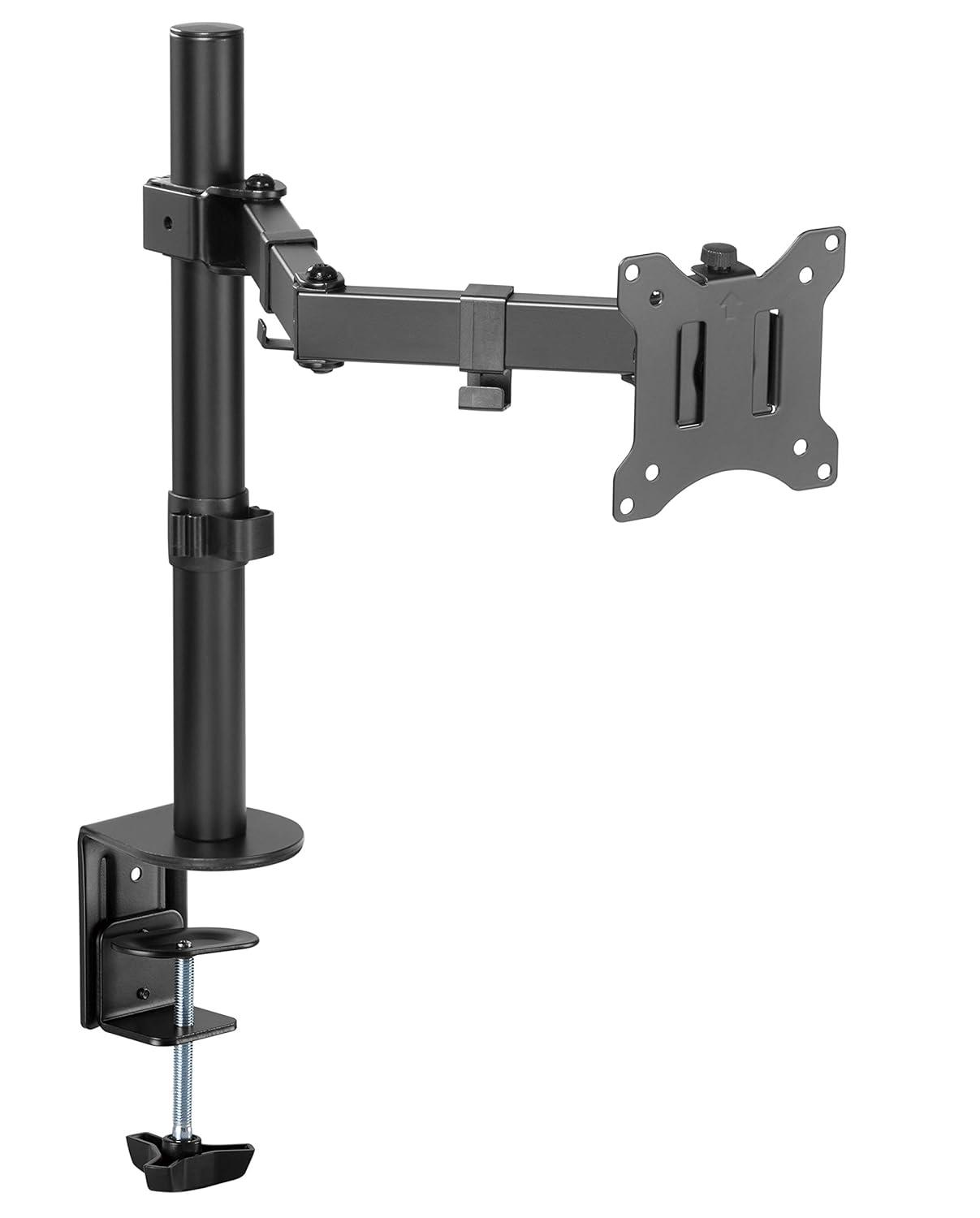 Amer Black Steel Single Monitor Articulating Arm Mount