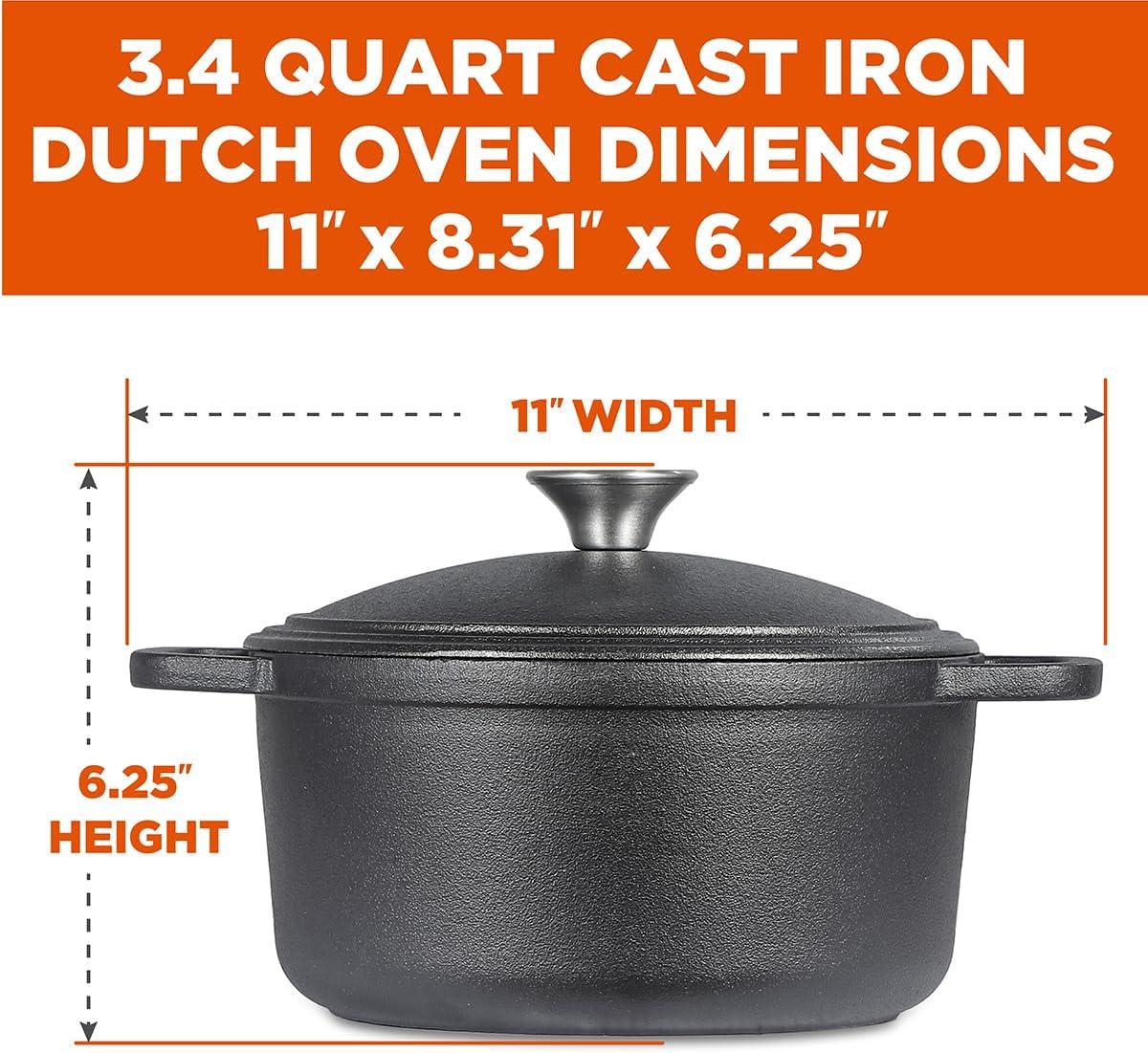Commercial Chef Commercial Chef Cast Iron Dutch Oven