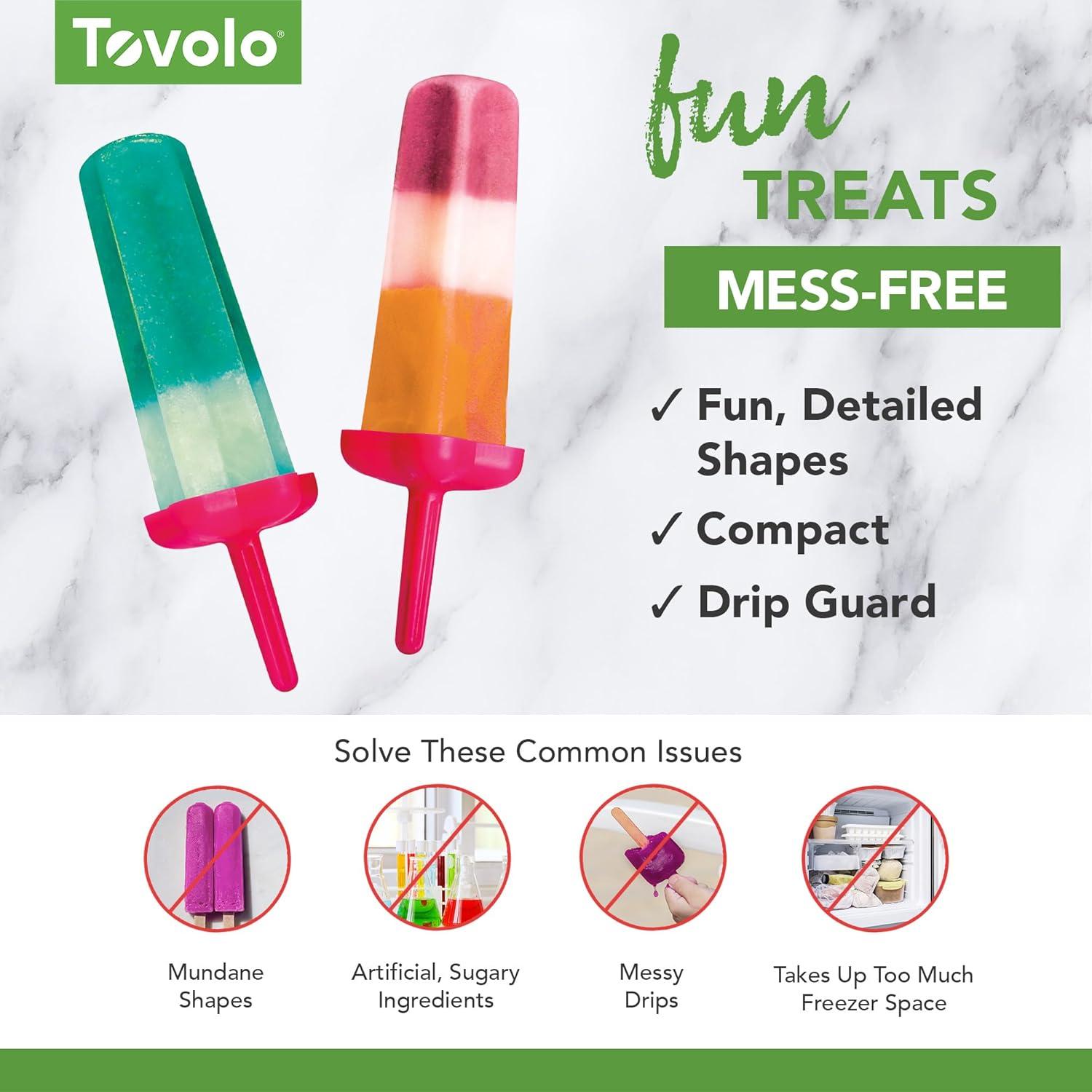 Tovolo Pink Star Shaped Ice Pop Molds Set of 6