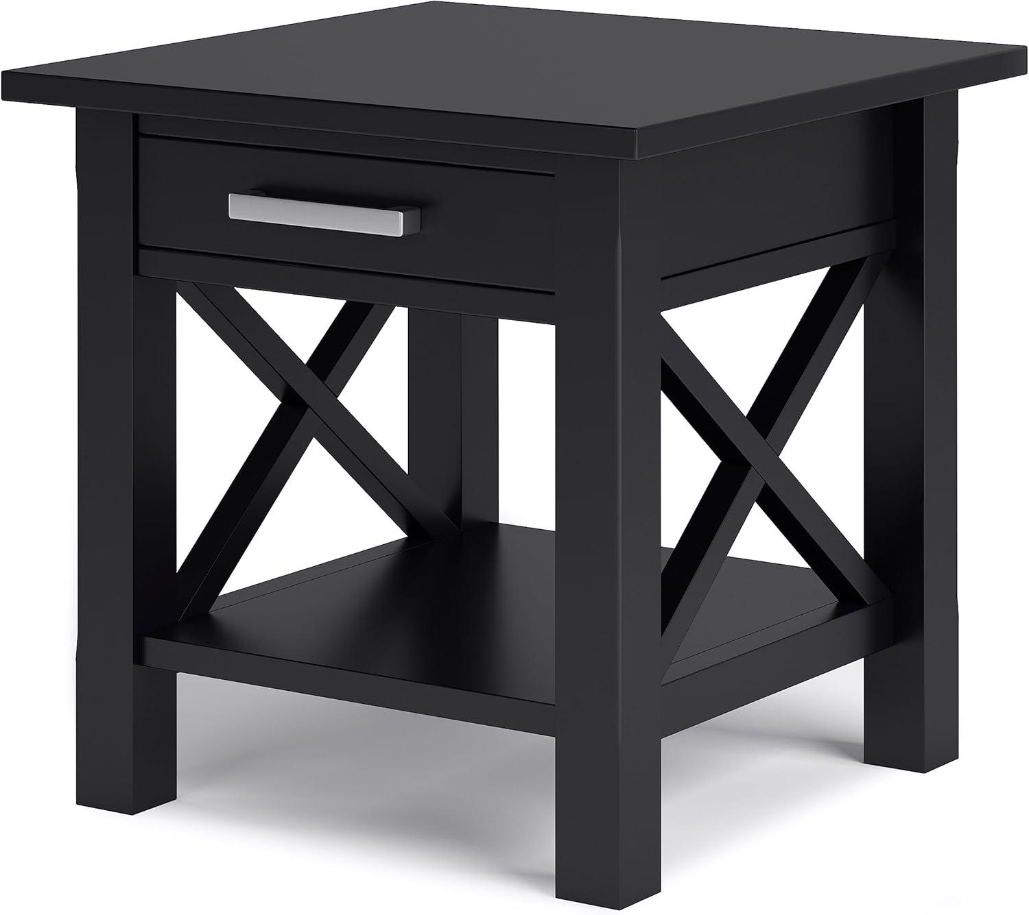 Kitchener Solid Wood Top End Table with Storage