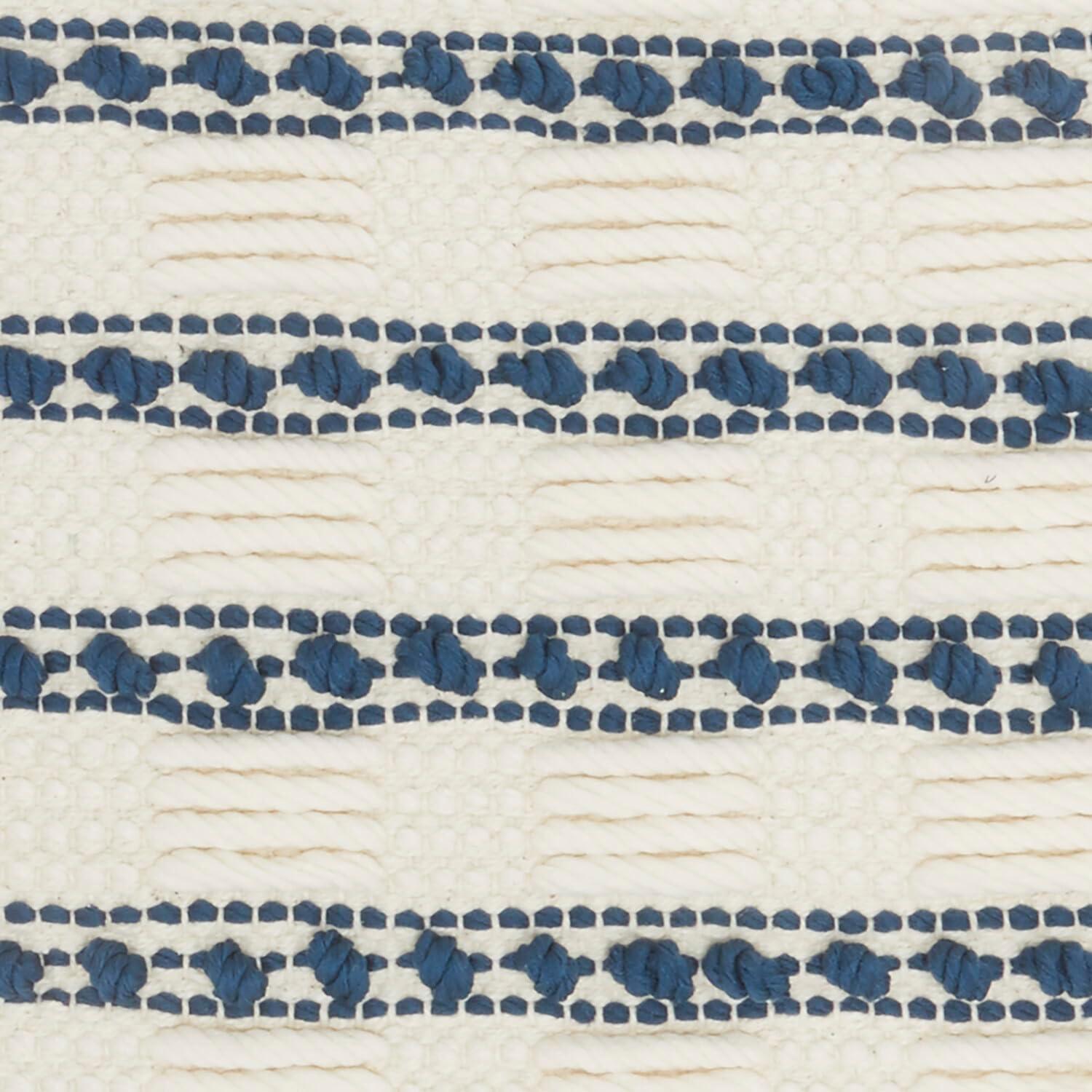 Mina Victory GC384-012020 Textured Cotton Blend Throw Pillow