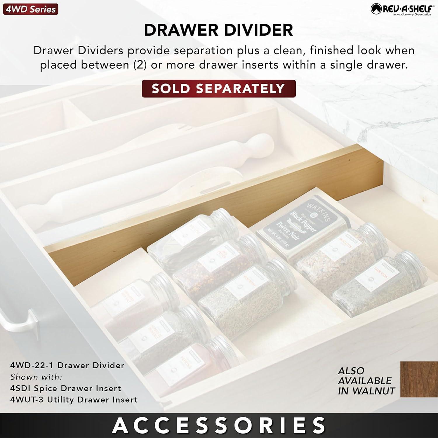 Rev-A-Shelf Rev-A-Shelf Dual Row Trimmable Knife Block Drawer Organizer Insert