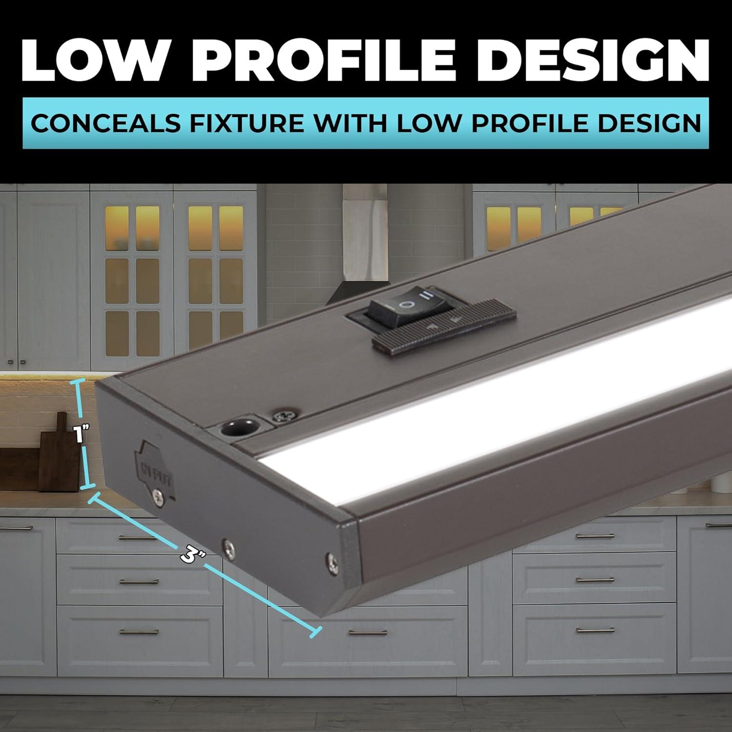 Bronze 24-Inch Dimmable LED Under Cabinet Light
