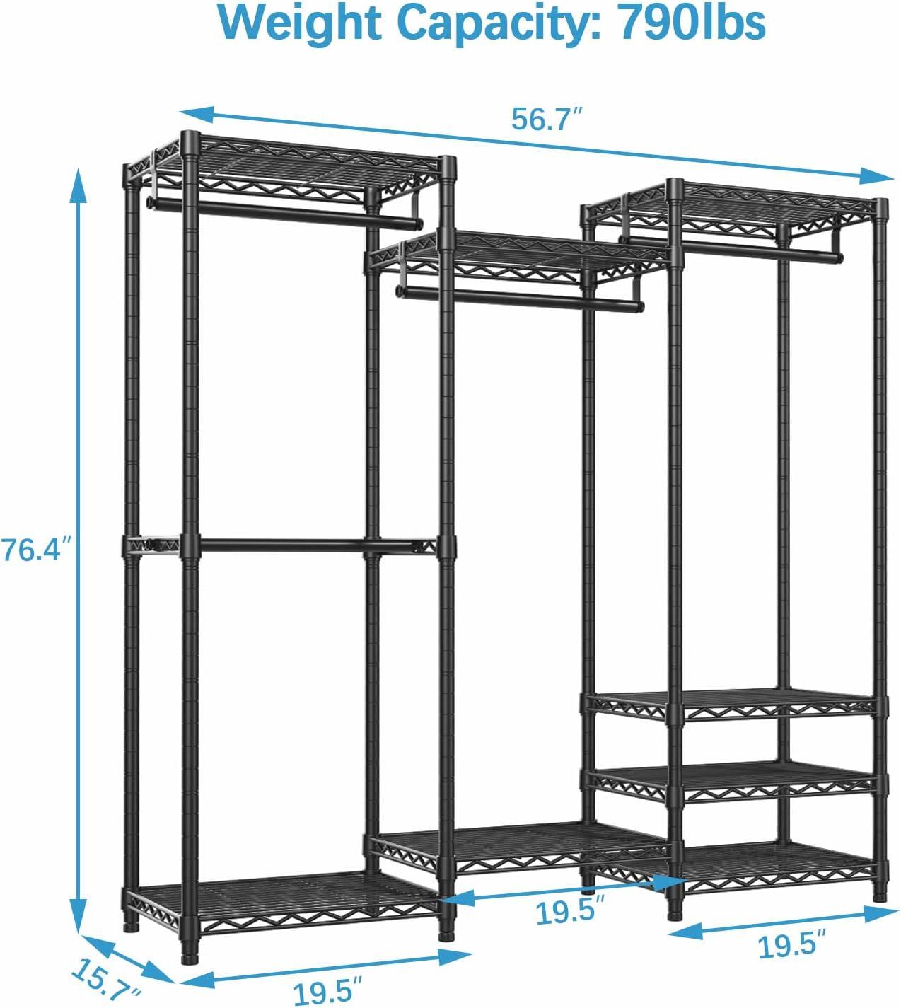 VIPEK V5 Medium Portable Closet Wardrobe Heavy Duty Clothes Rack, Freestanding Closet Metal Clothing Rack