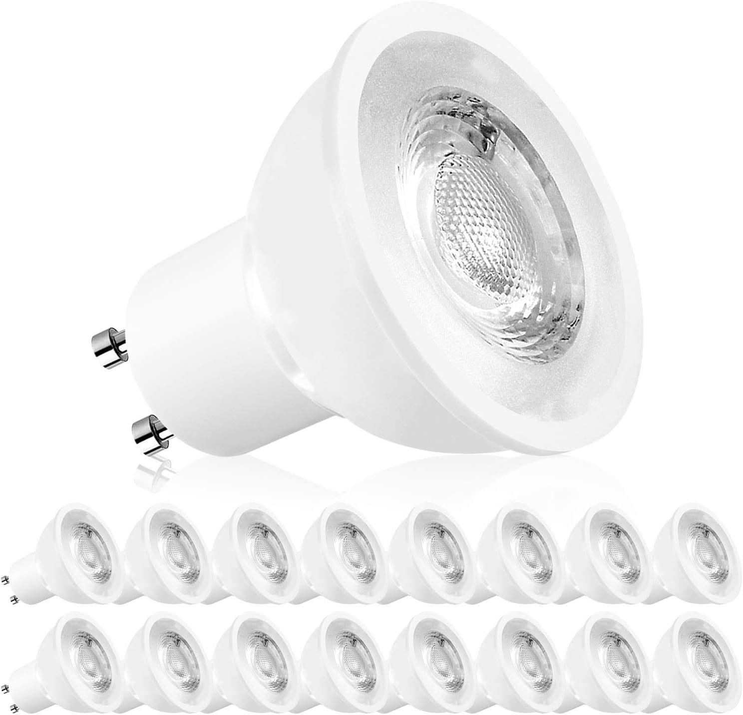 White Dimmable GU10 LED Light Bulbs 16-Pack