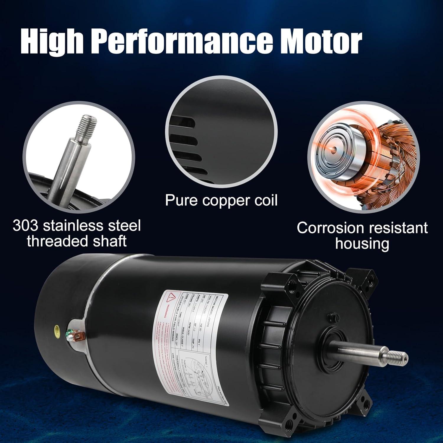 Century Electric UST1072 3/4-Horsepower Up-Rated Round Flange Replacement Motor Formerly A.O. Smith