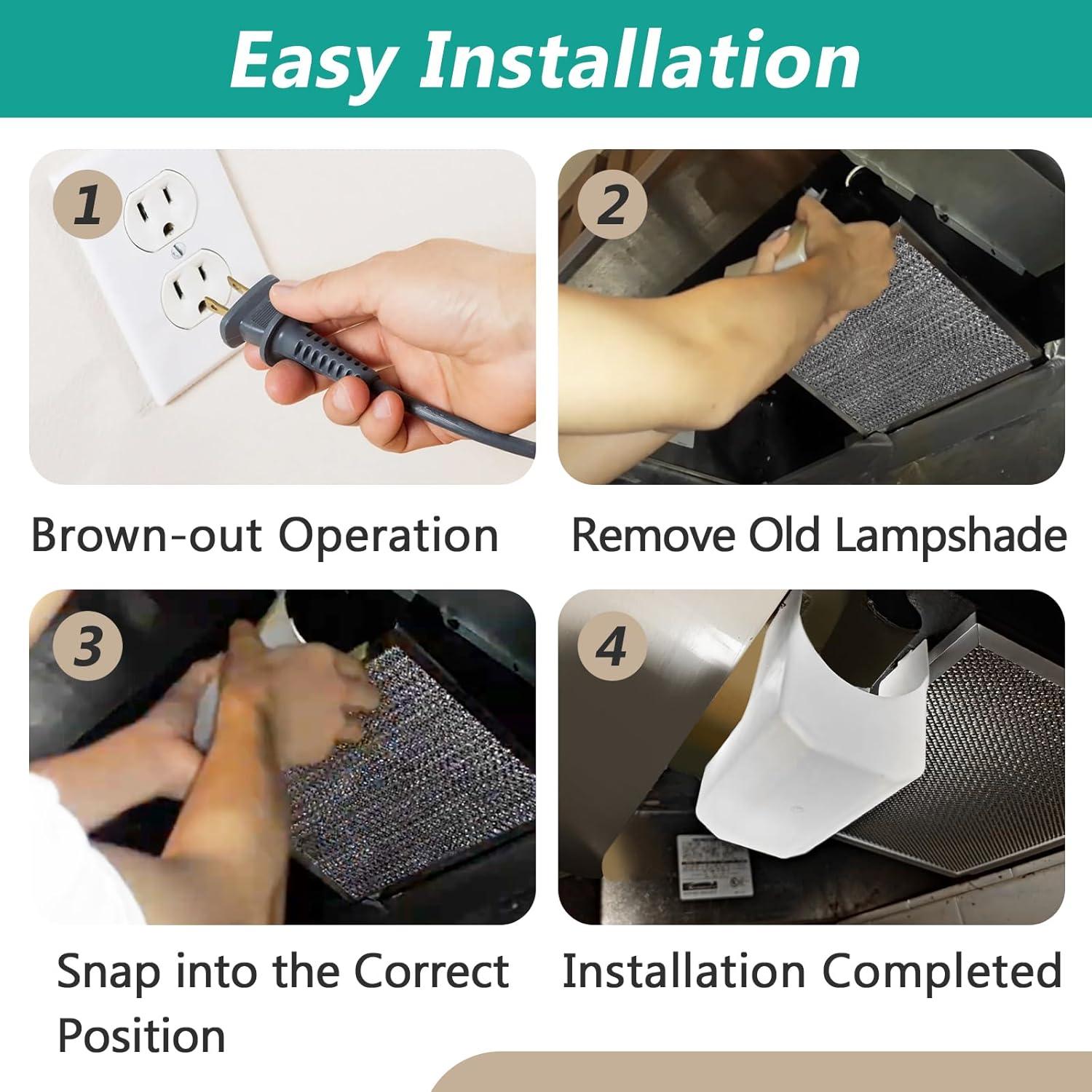 WeiLaiKeQi 99110437 Range Hood Light Lens Cover Lightweight Easy to Install Replacement