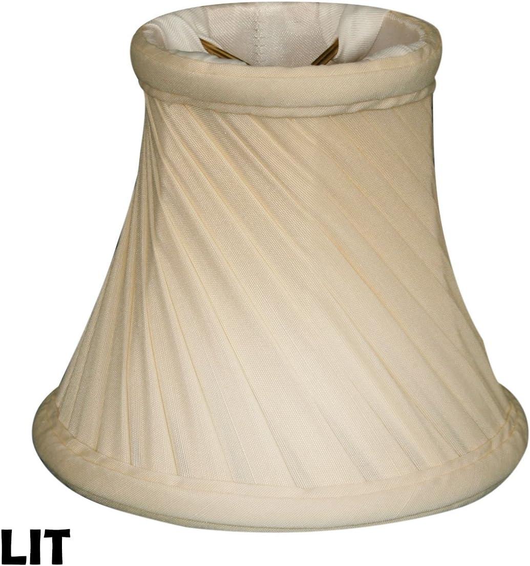 Royal Designs, Inc. Hardback Empire Chandelier Basic Shade CS-988-5LNBG-6, Linen Beige, 3 x 5 x 4.5, Pack of 6