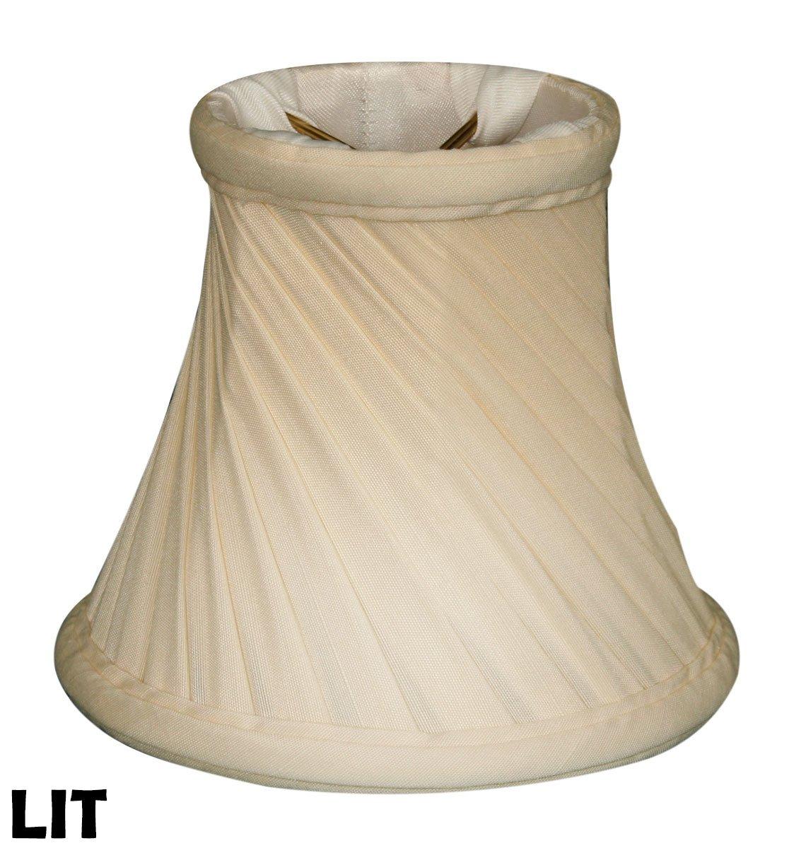 Royal Designs, Inc. Hardback Empire Chandelier Basic Shade CS-988-5LNBG-6, Linen Beige, 3 x 5 x 4.5, Pack of 6