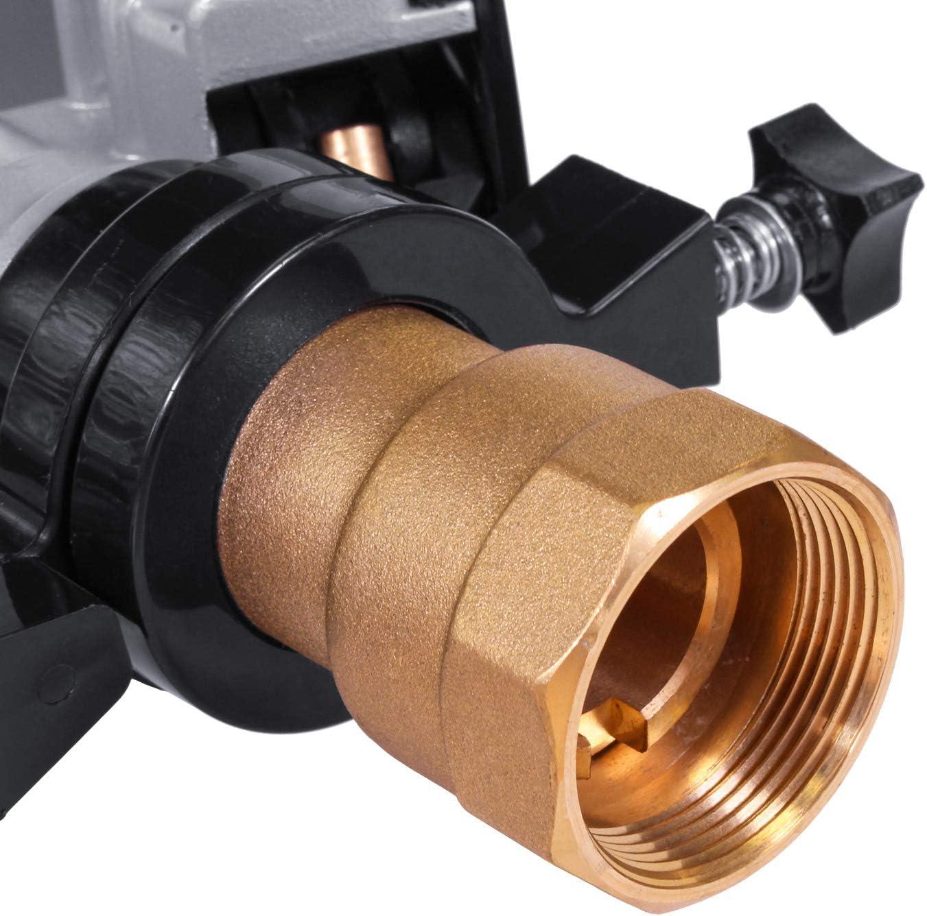 Silver and Black 1-1/2" FNPT Impact Mini-Gun Sprinkler with Brass Base