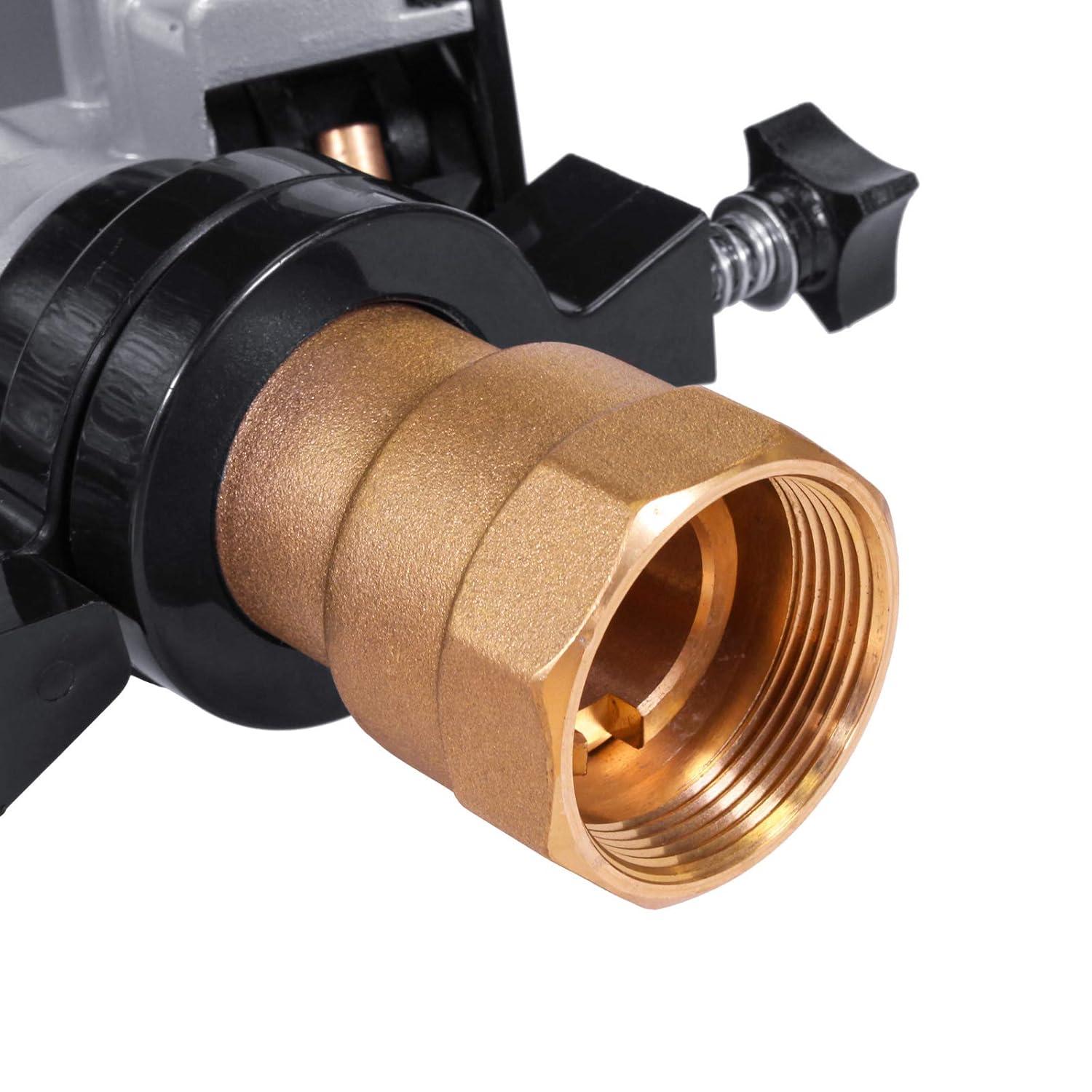 Silver and Black 1-1/2" FNPT Impact Mini-Gun Sprinkler with Brass Base