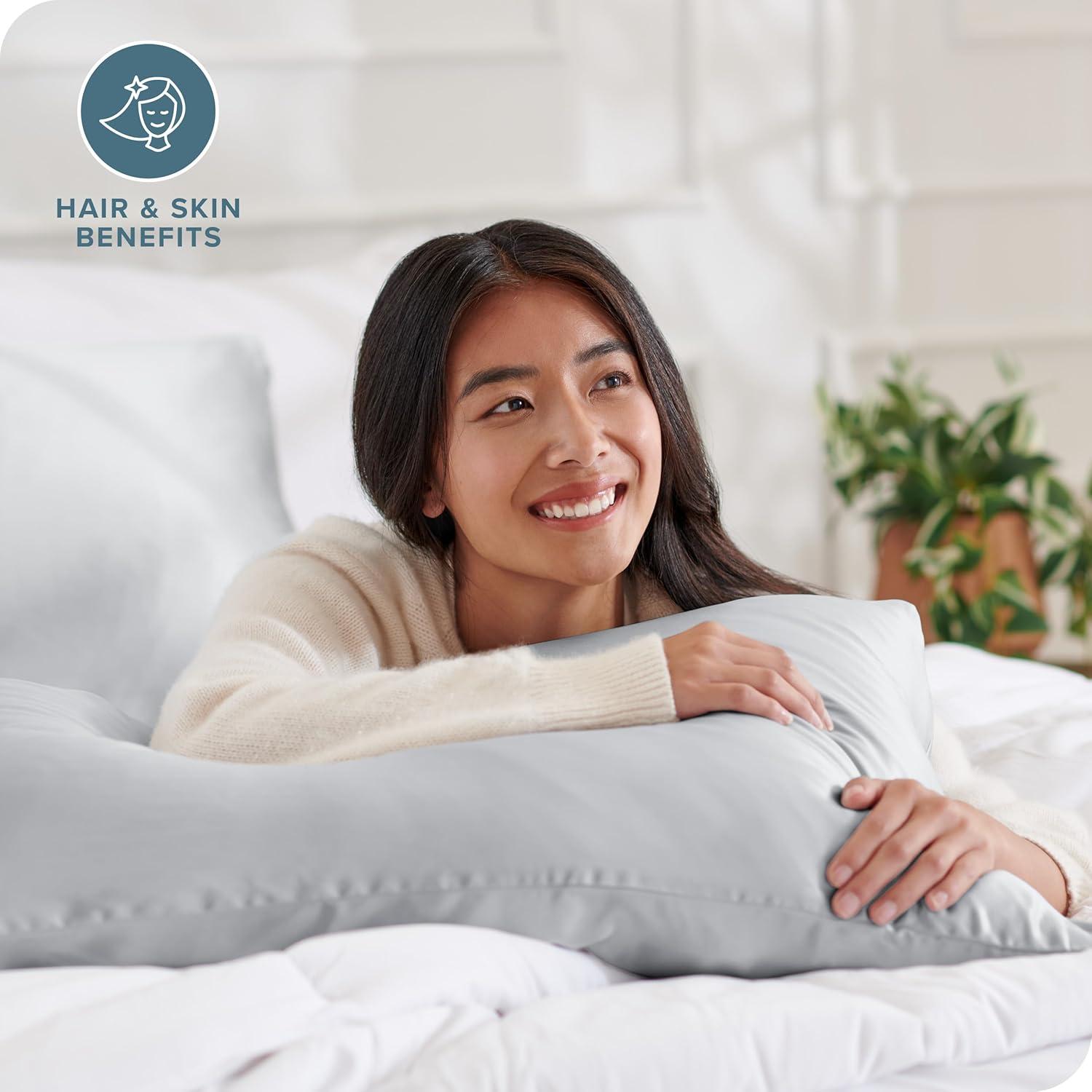 Bare Home 100% Mulberry Silk Pillowcase Envelope Closure
