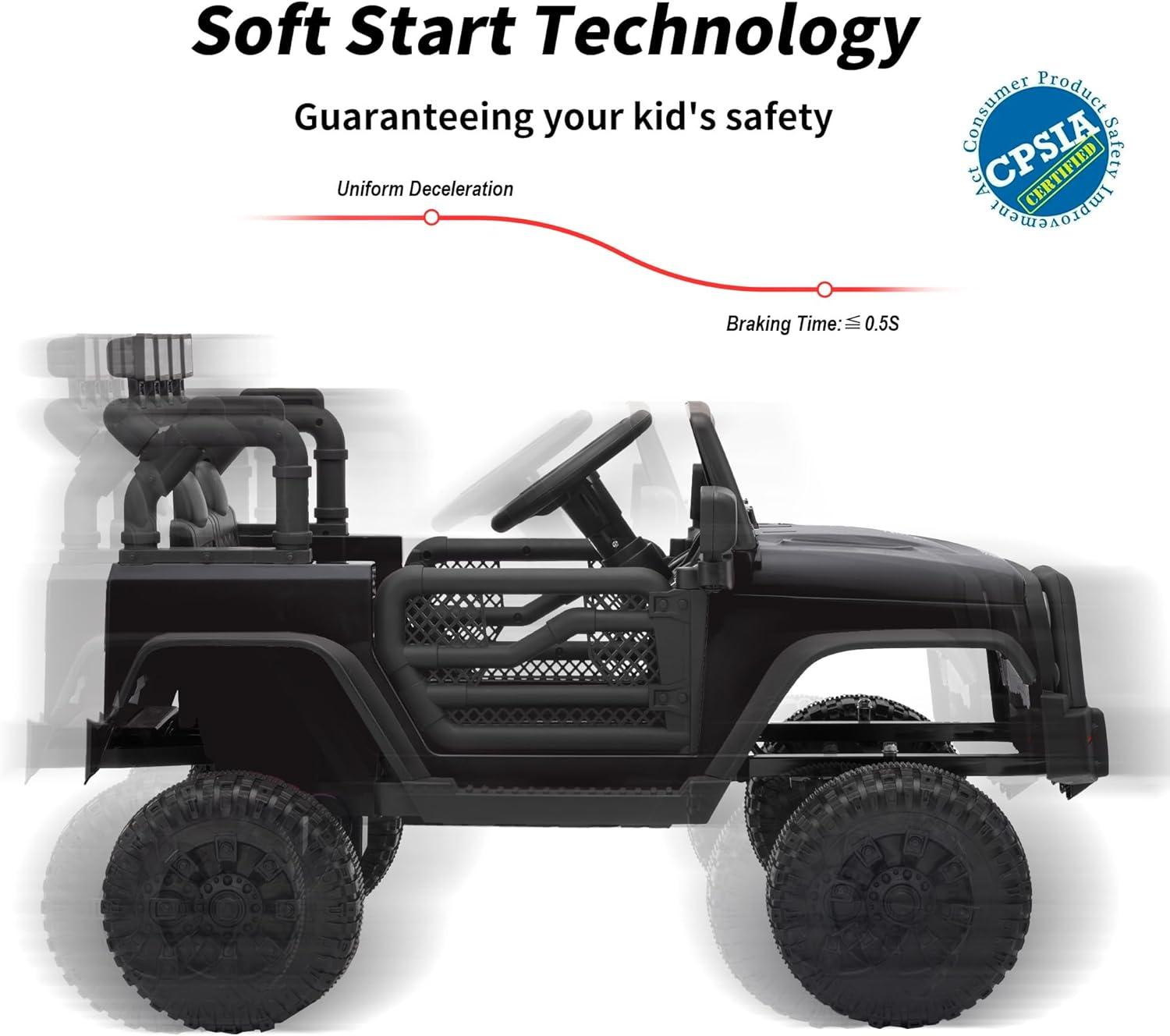 Outfunny Electric Police Car for Kids, 12 Volt Kids Ride on Toy Car with Remote Control, Bluetooth, Megaphone