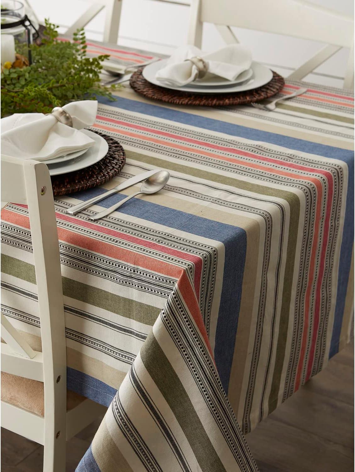 Warm Stripe Tablecloth 60x84