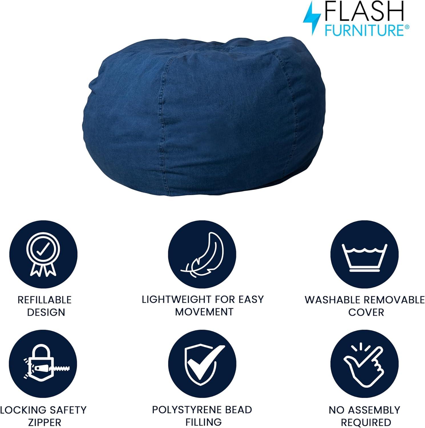 Flash Furniture Oversized Bean Bag Chair for Kids and Adults