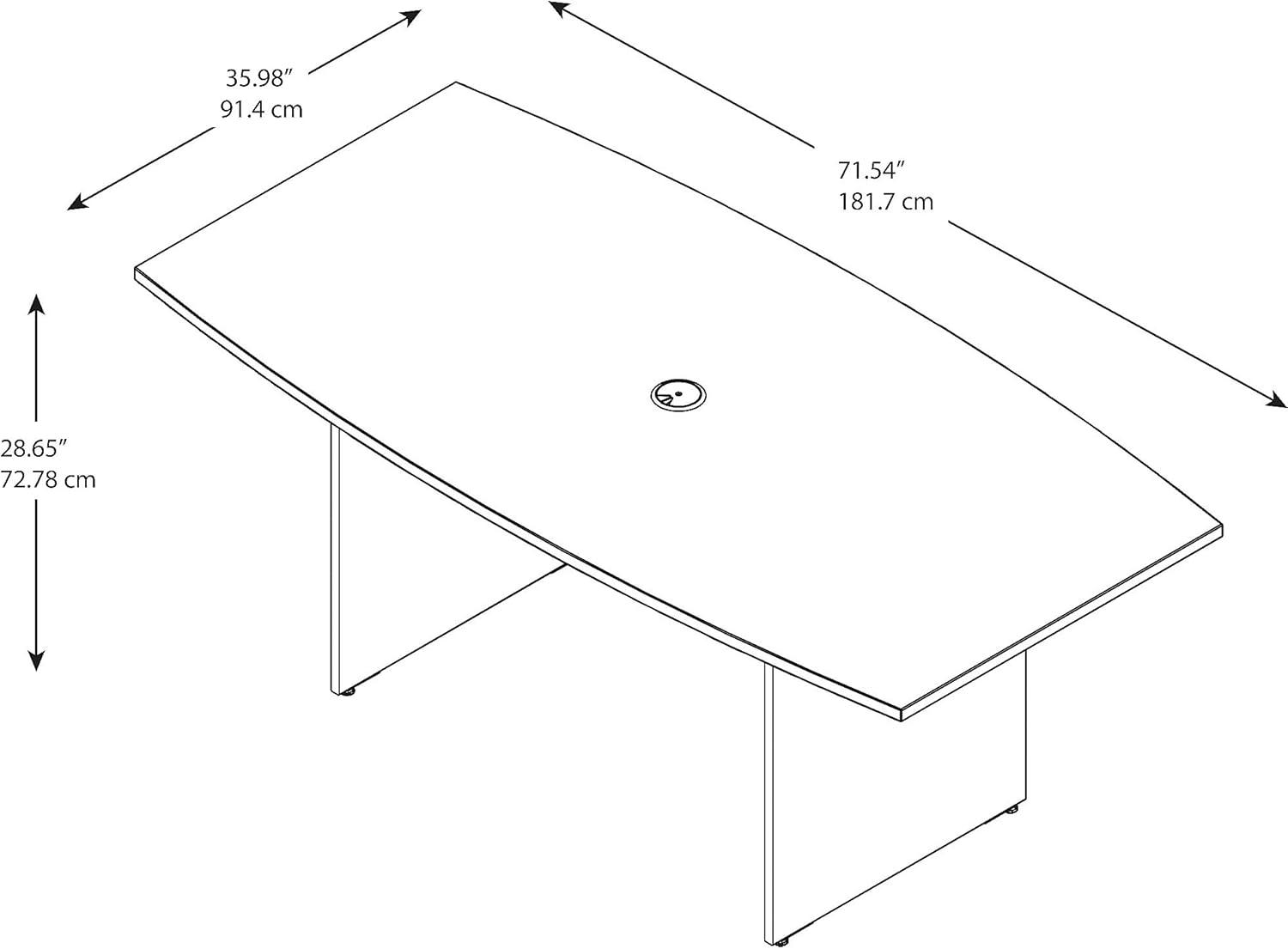 72'' Boat Shaped Conference Table