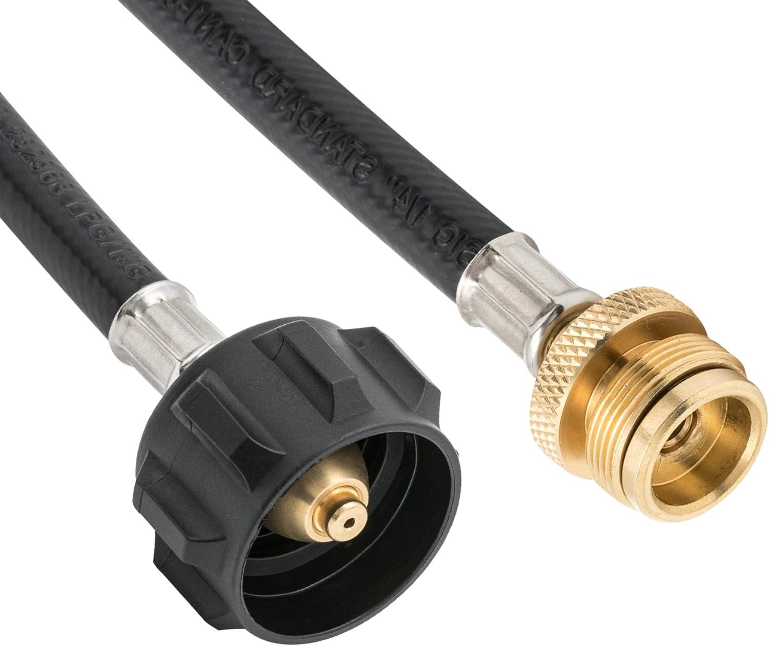 Royal Gourmet Royal Gourmet 5 Feet Propane Hose Adaptor, 1 Lb Portable Appliance to 20 Lb Lp Tank Converter with Type 1 Connection, Black