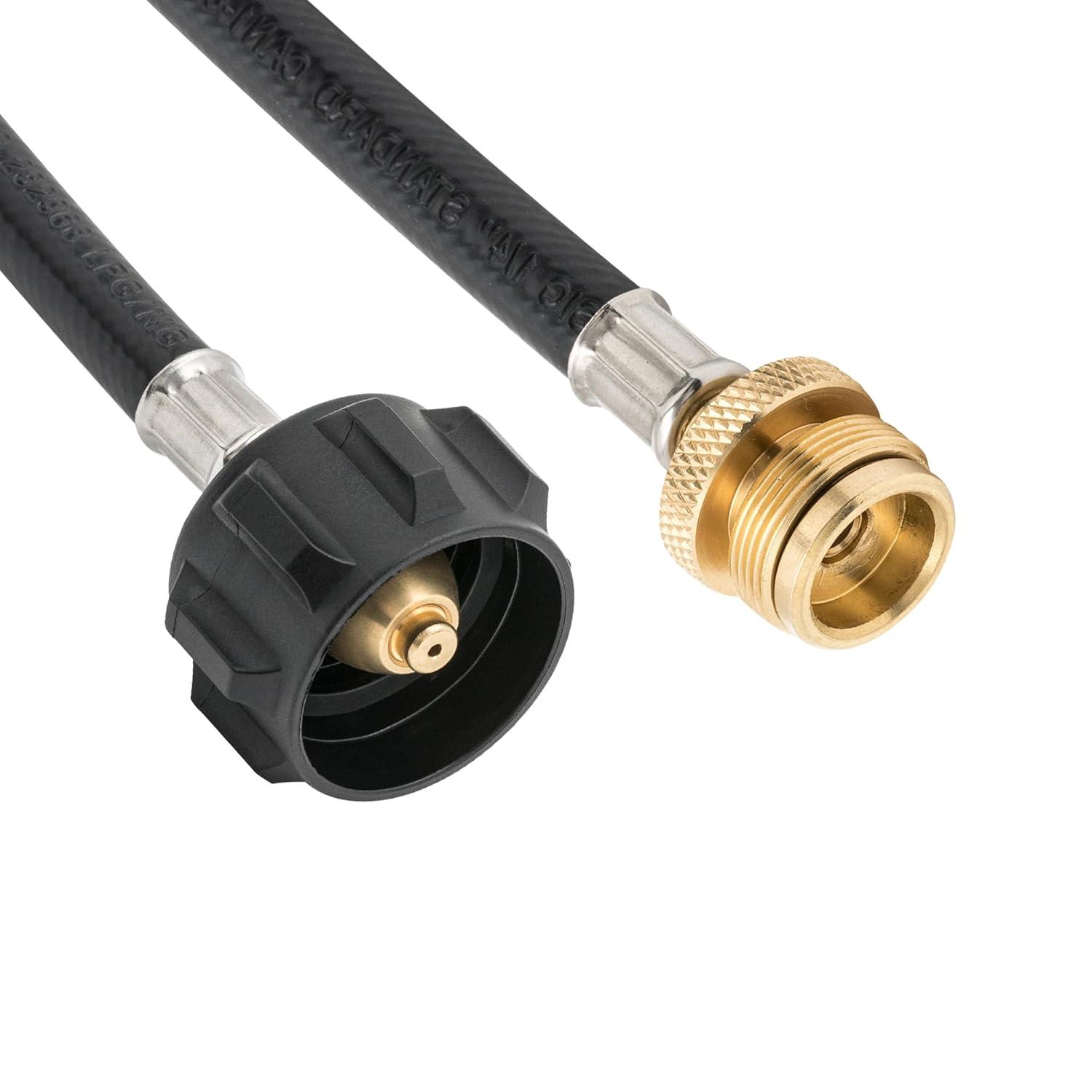 Royal Gourmet Royal Gourmet 5 Feet Propane Hose Adaptor, 1 Lb Portable Appliance to 20 Lb Lp Tank Converter with Type 1 Connection, Black