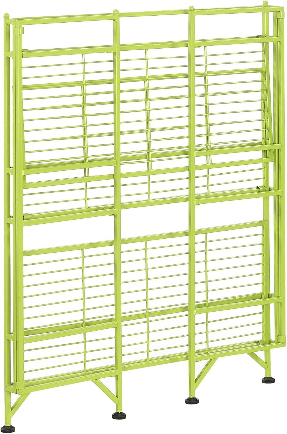 Convenience Concepts Xtra Storage 3 Tier Wide Folding Metal Shelf , Lime