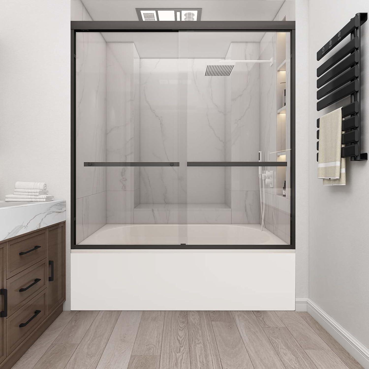 EASTANA Semi-frameless bypass bathroom sliding door AADSH6269LL