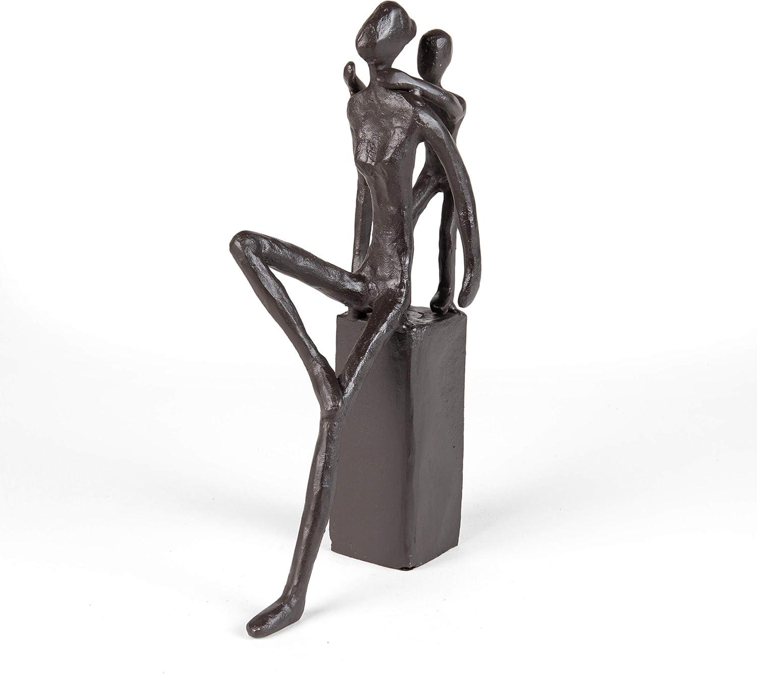 Bronze Finish Mother and Child Metal Sculpture