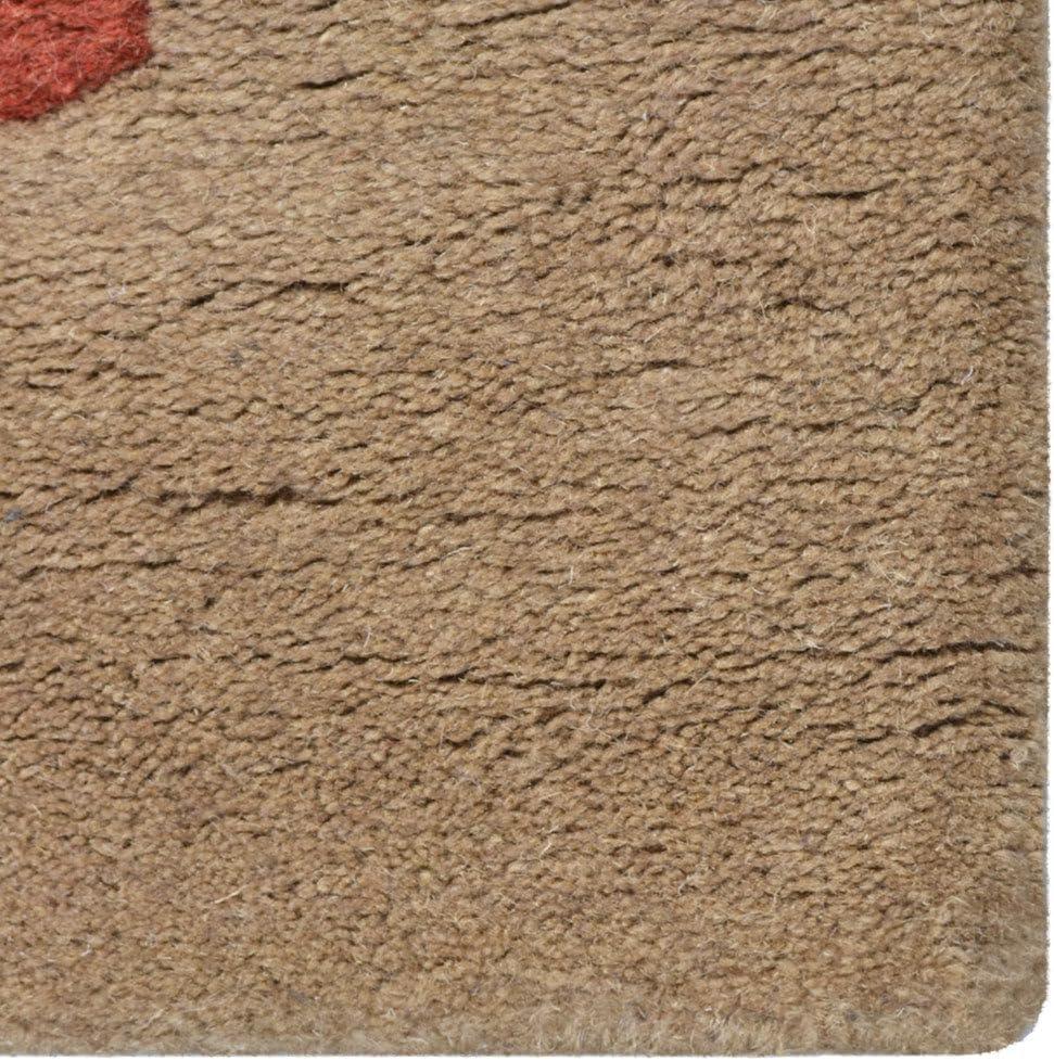 Rugsotic Carpets Hand Tufted Wool Eco-Friendly Area Rugs - 5'x8', Rectangle, Camel, Modern Contemporary Design, High Pile Handmade Anti Skid Rugs for Living Room, Bed Room (K00219)
