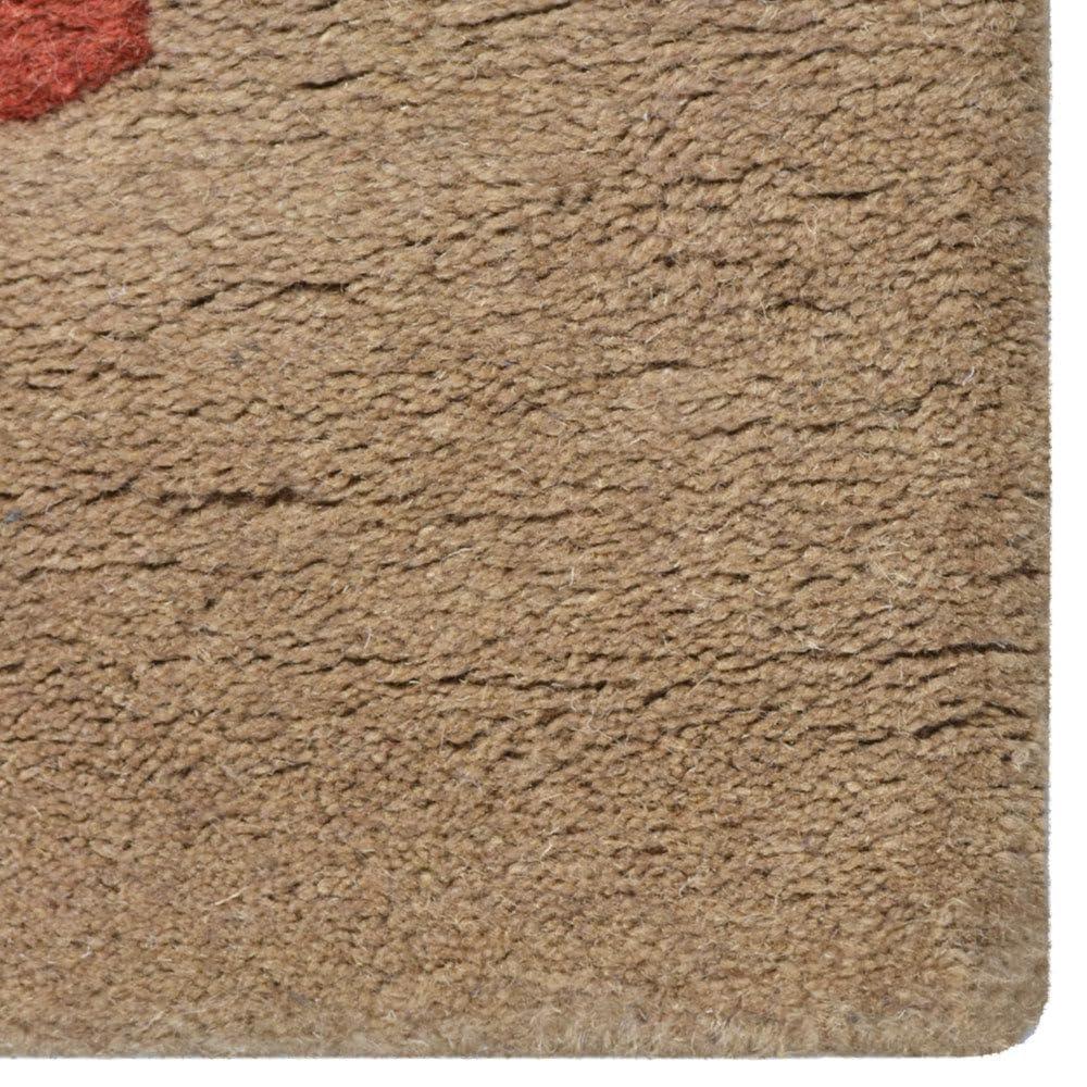 Rugsotic Carpets Hand Tufted Wool Eco-Friendly Area Rugs - 5'x8', Rectangle, Camel, Modern Contemporary Design, High Pile Handmade Anti Skid Rugs for Living Room, Bed Room (K00219)