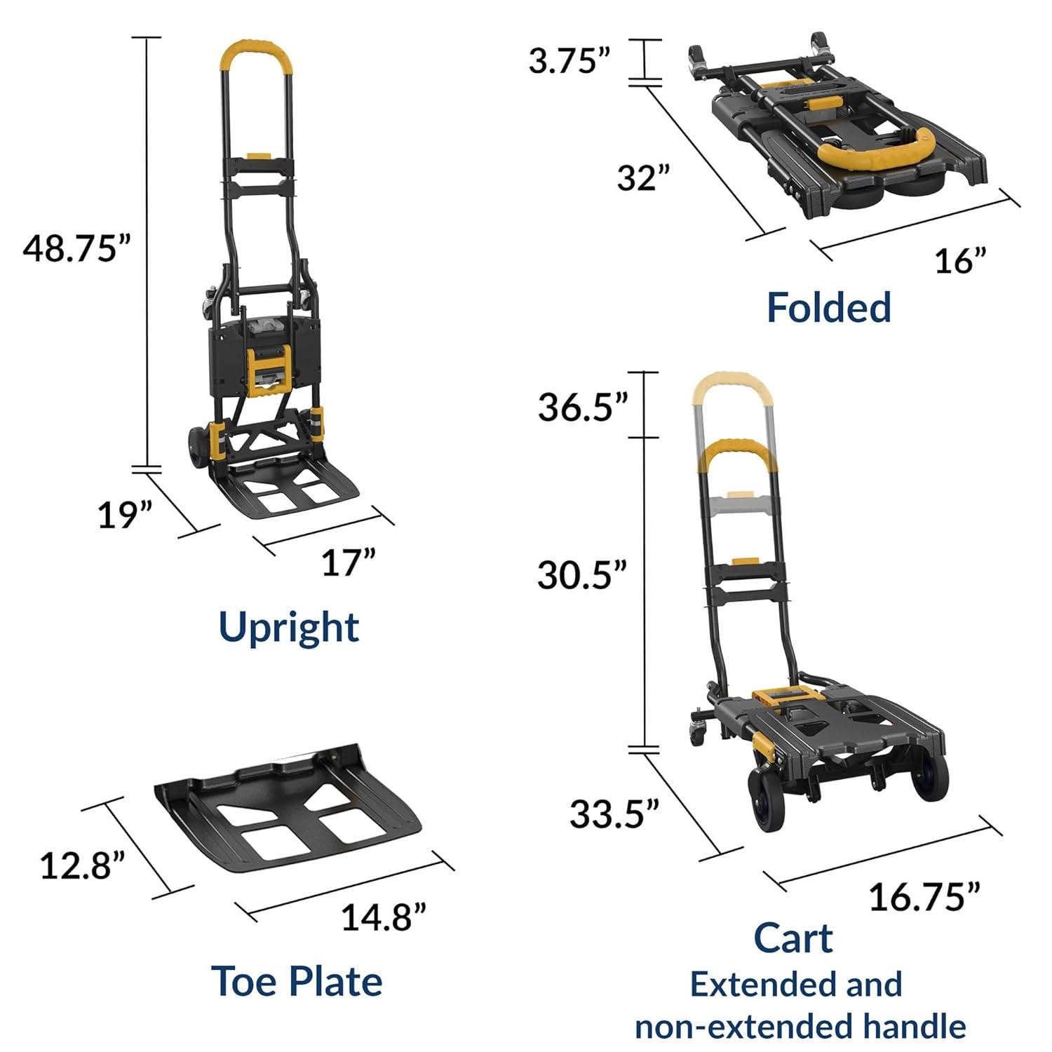 COSCO COSCO Folding 2-in-1 Hand Truck with Extendable Handle