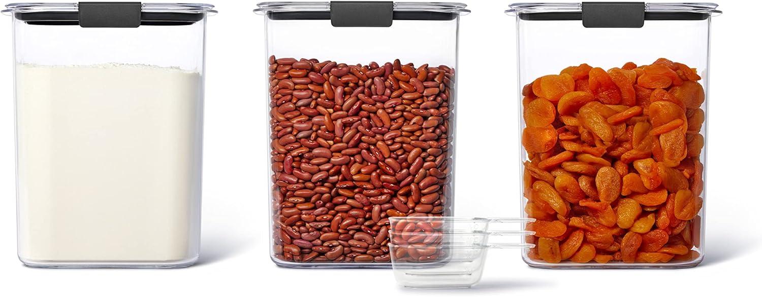 Clear BPA-Free Airtight Food Storage Container Set with Lids and Scoops