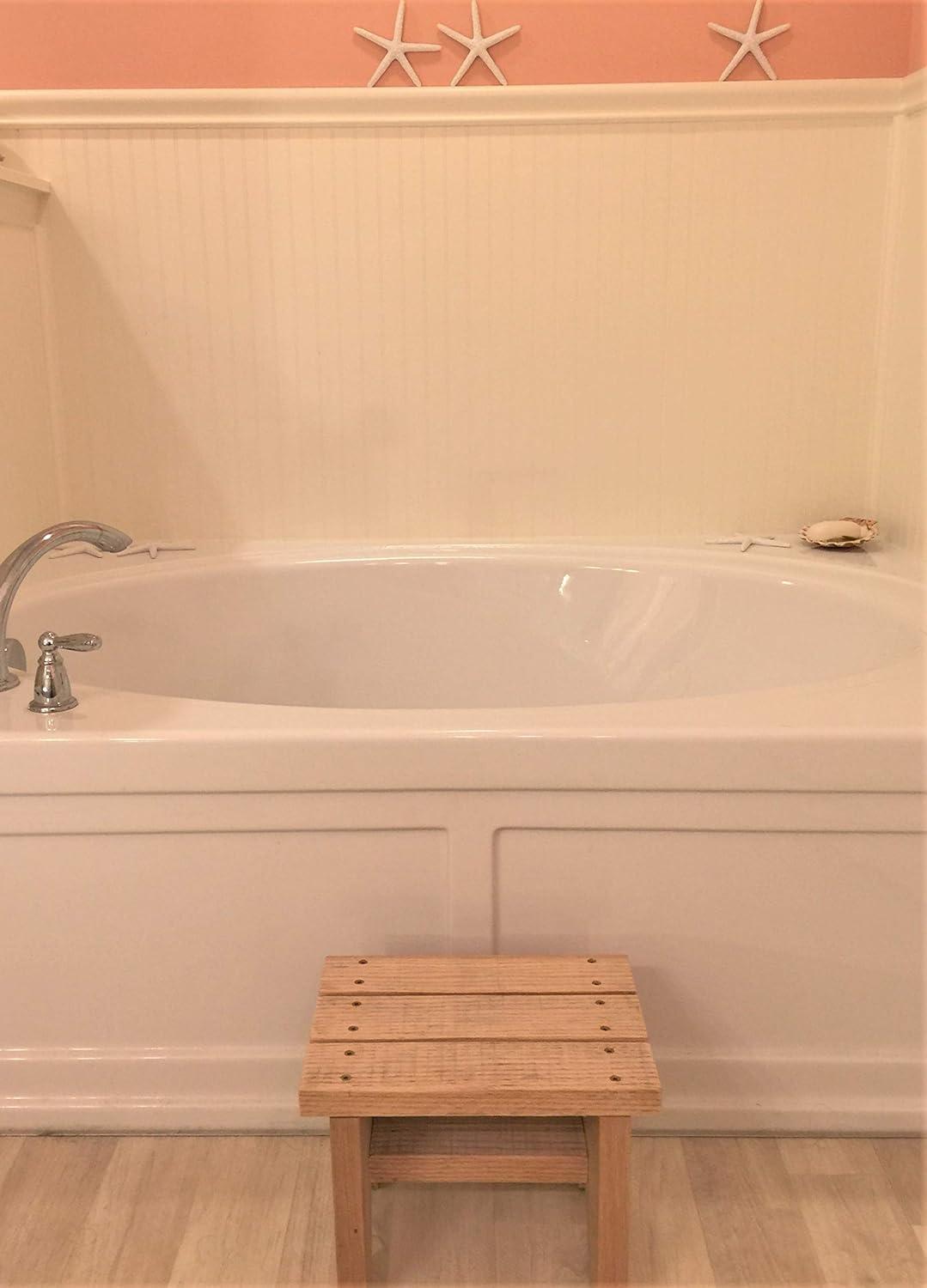 Classic Amish Reclaimed Wood Stool. Also Plant Stand, Home Décor Piece. Natural, Rustic, Solid. Handmade in USA. Step / Sitting / Footstool. 12 x 8.5 x 8"