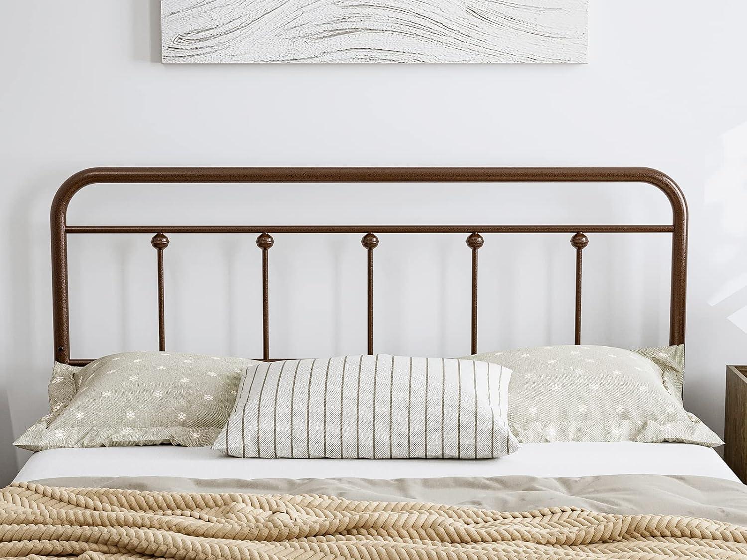 August Grove® August Grove® Metal Headboard - Adjustable Height - Farmhouse Victorian Style