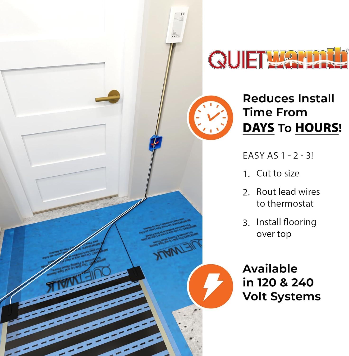 QuietWarmth 1.5 ft. x 5 ft. x 0.016 in. 120-Volt Radiant Heat Film for Floating Floors (Covers 7.5 sq. ft.)
