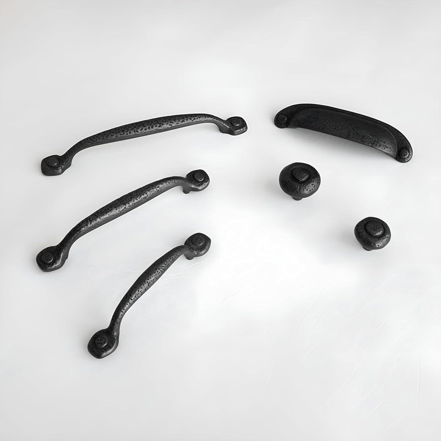 Refined Rustic Kitchen Cabinet Handles, Solid Core Drawer Pulls for Cabinet Doors