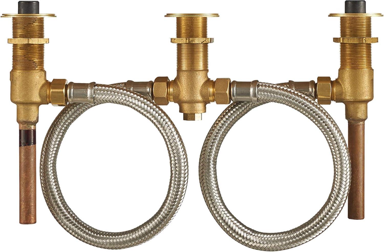 Brass and Stainless Steel Roman Tub Filler Rough-In Valve