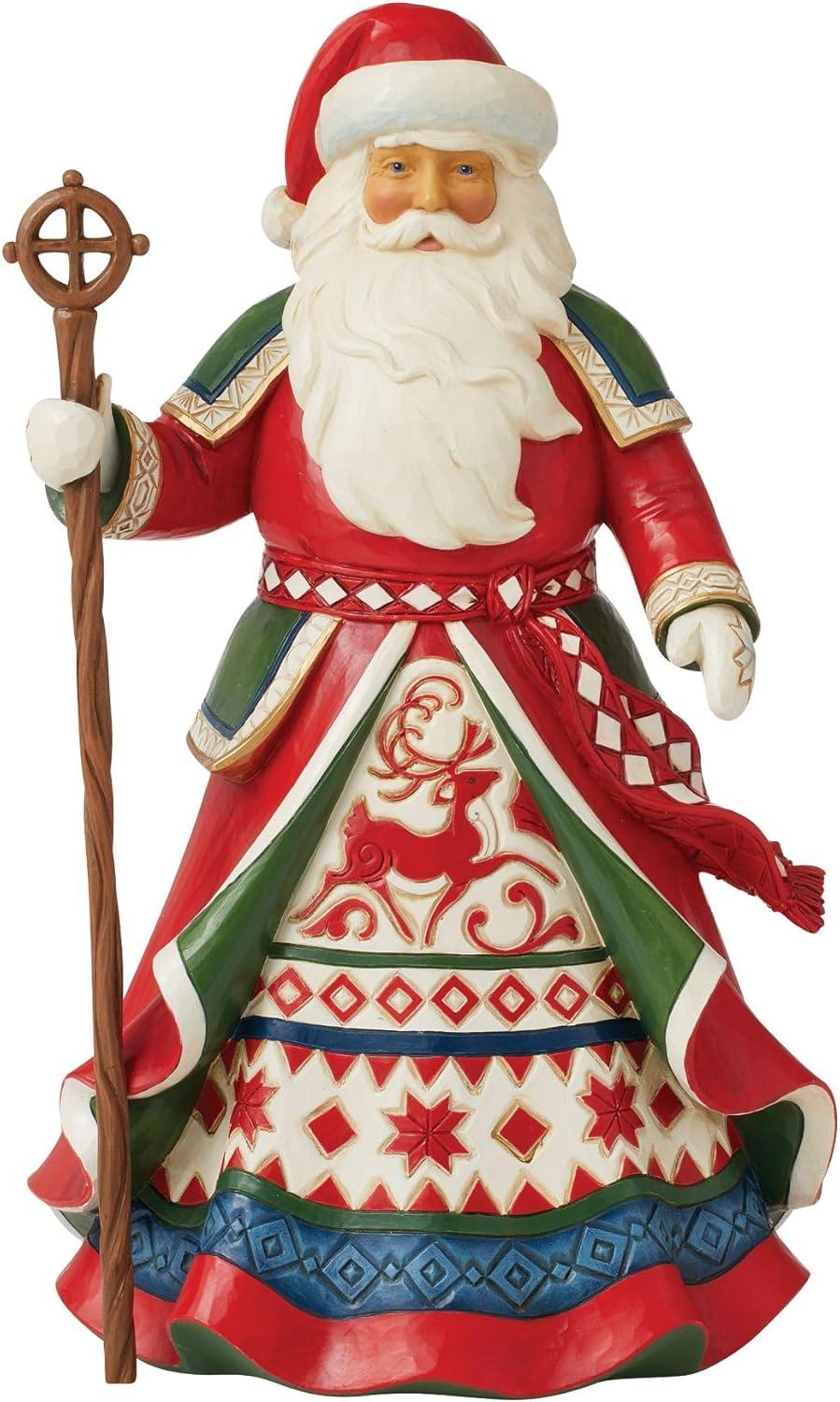 Jim Shore 10.0 Inch Christmas Legends 16Th Annual Laplander Santa Santa Figurines