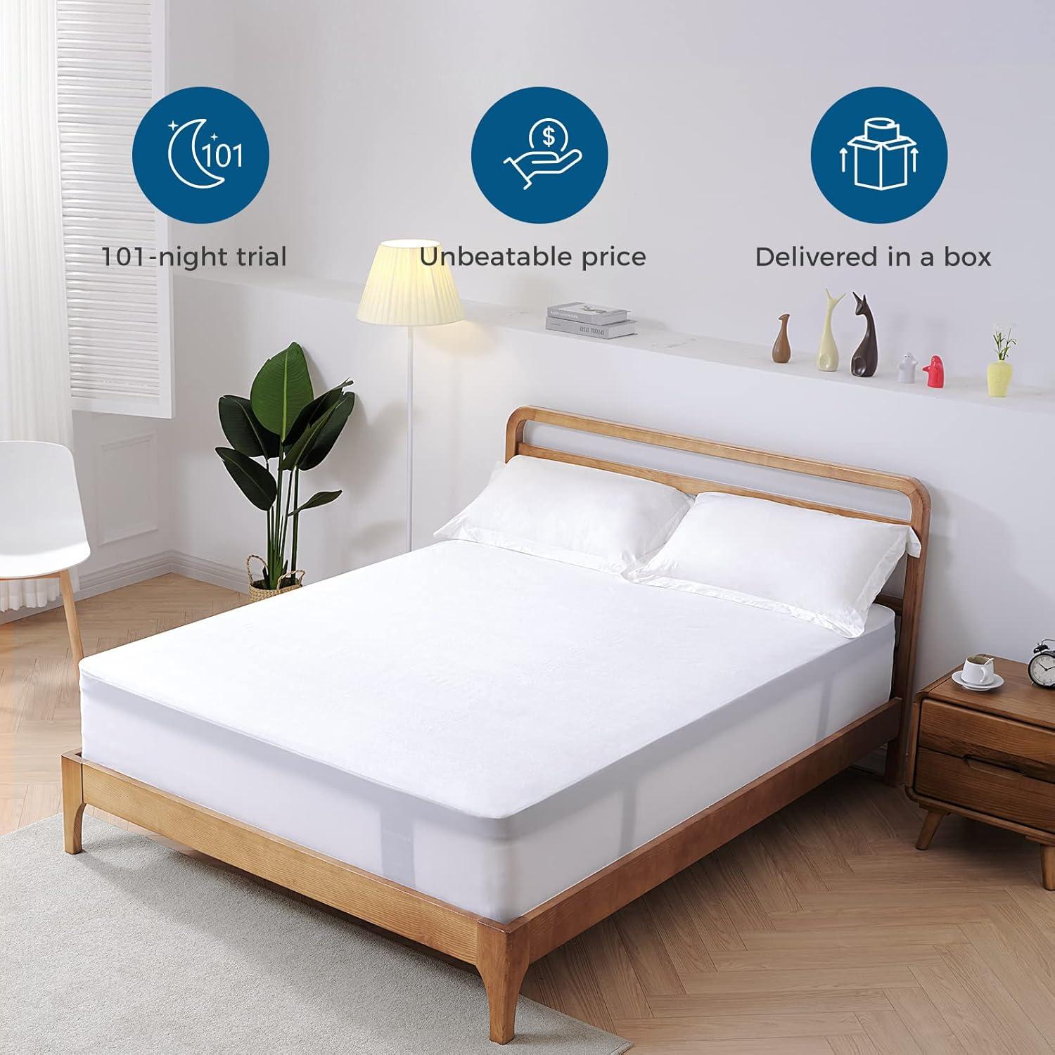 Inofia Full Mattress, 12 Inch Hybrid Innerspring Mattress Cool Bed with Breathable Soft Knitted Fabric Cover, 101 Nights Trial, Full Size Mattresses