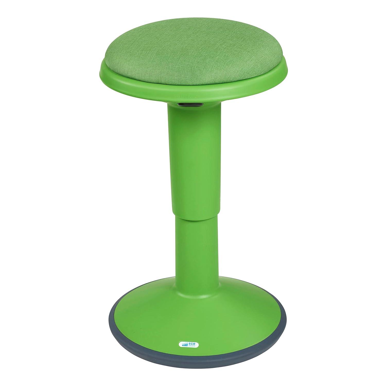 ECR4Kids SitWell Height-Adjustable Wobble Stool - Active Flexible Seating Chair for Kids and Adults - School and Office