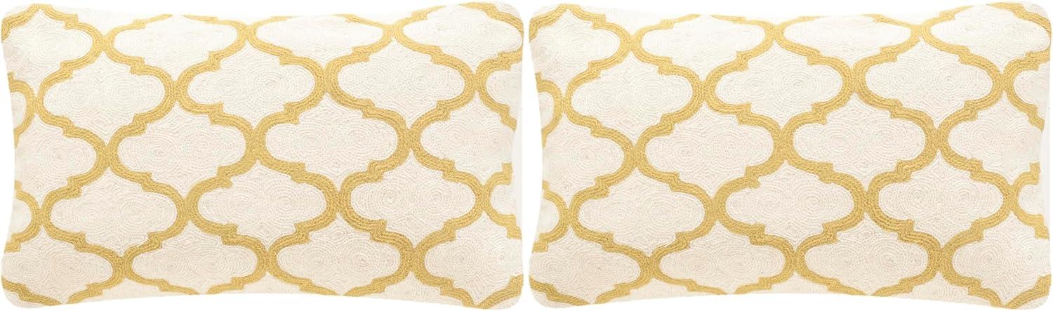 Safavieh Geometric Feather Reversible Throw Pillow (Set of 2)