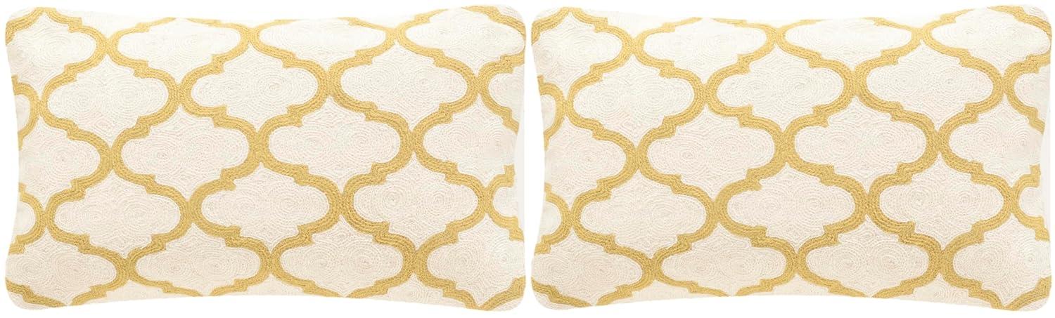 Safavieh Geometric Feather Reversible Throw Pillow (Set of 2)